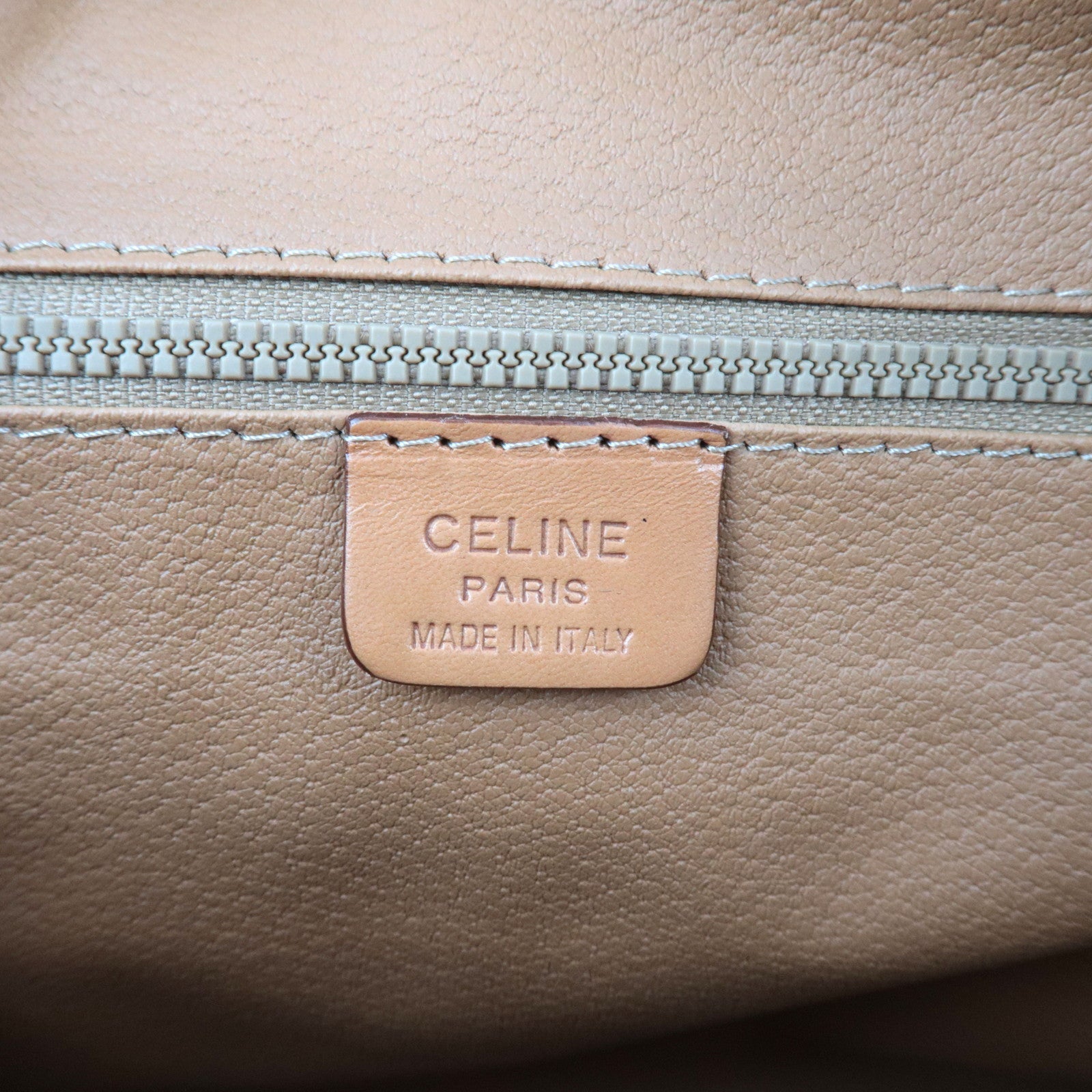 CELINE Macadam Handbag Boston Bag PVC Leather Brown