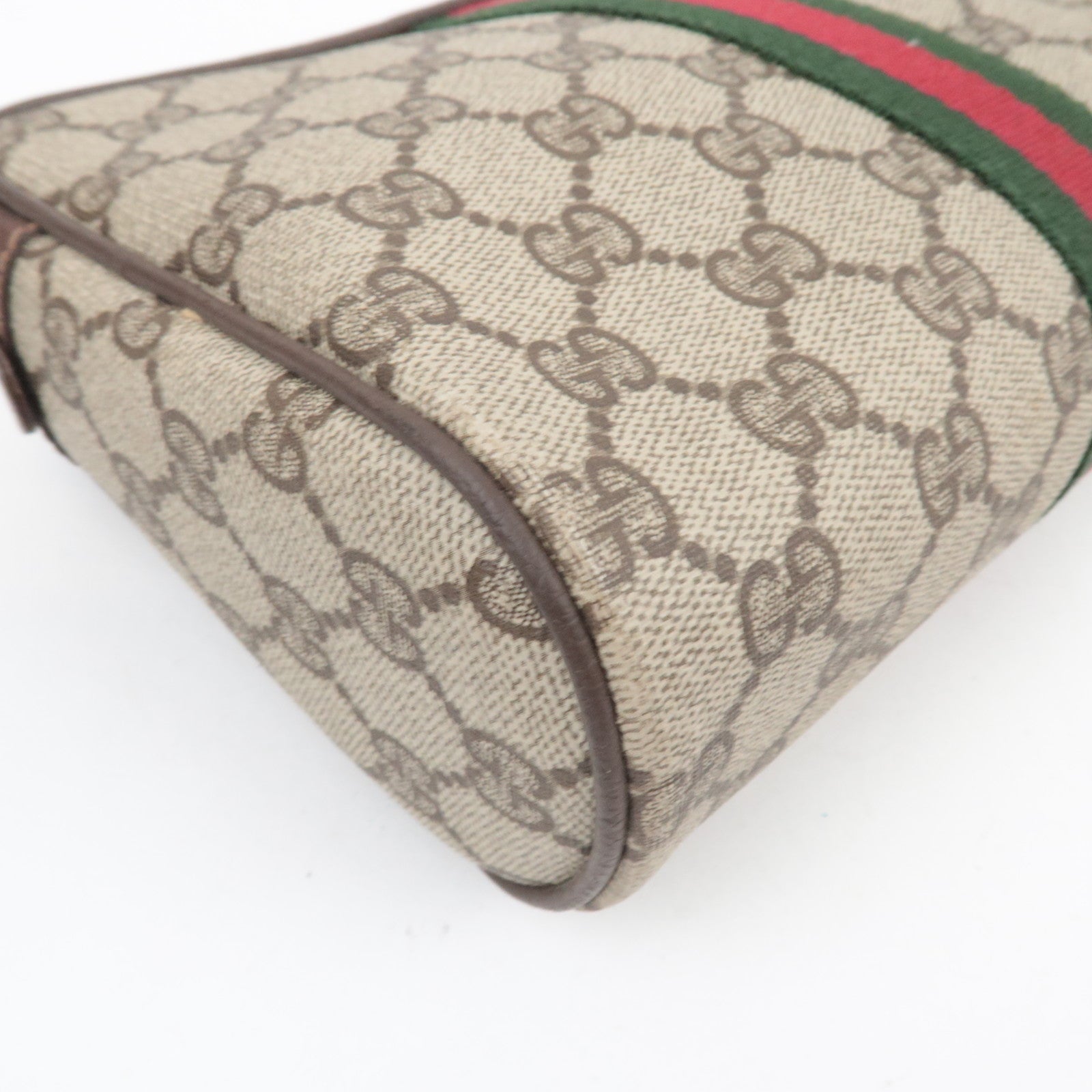 GUCCI Old Gucci Sherry Clutch Bag GG Plus Leather Beige 98.72.014.3553