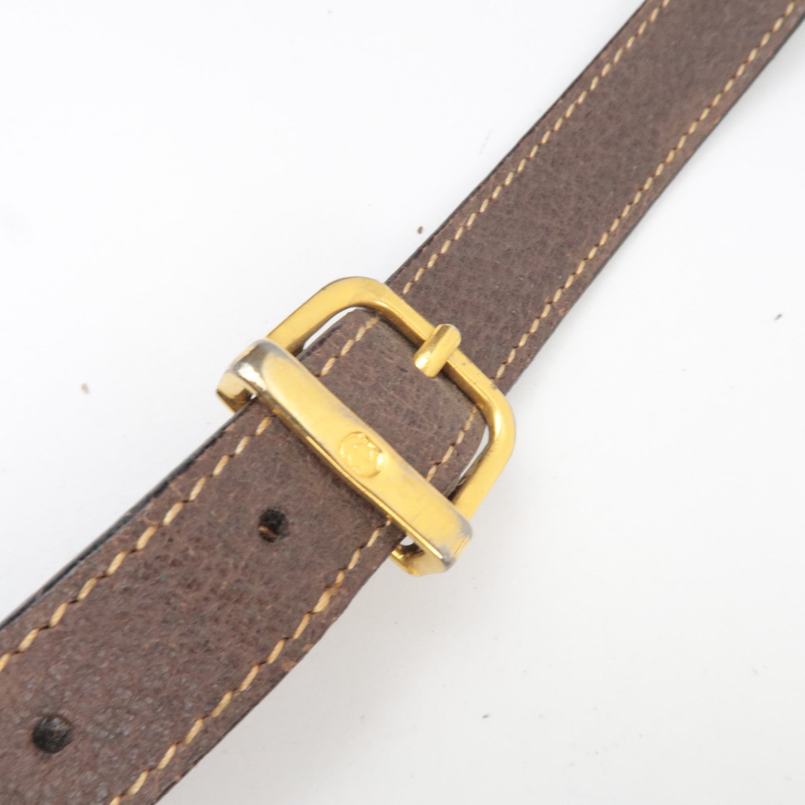 GUCCI Old Gucci Drawstring Shoulder Bag GG Plus Leather Beige 001.115.6179