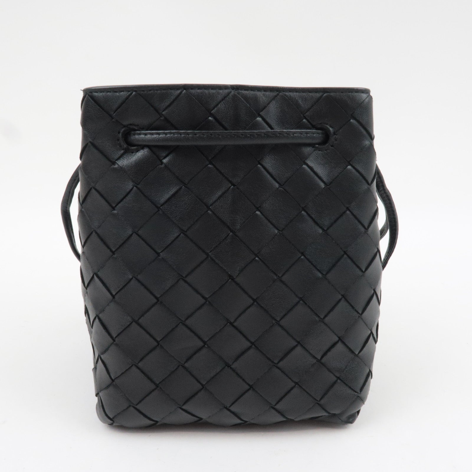 BOTTEGA VENETA Intrecciato Small Bucket Shoulder Bag Black 717432 *Dust bag