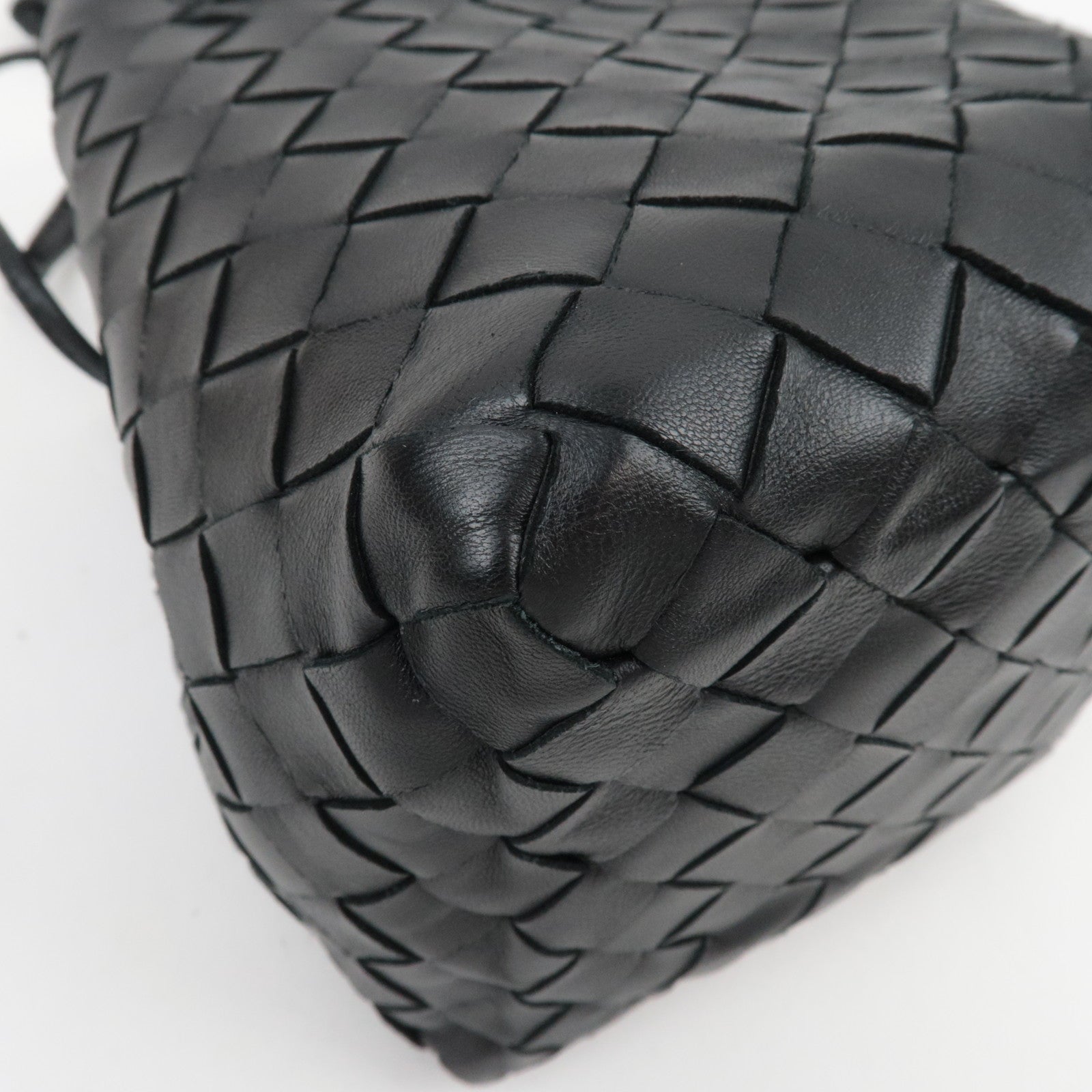 BOTTEGA VENETA Intrecciato Small Bucket Shoulder Bag Black 717432 *Dust bag