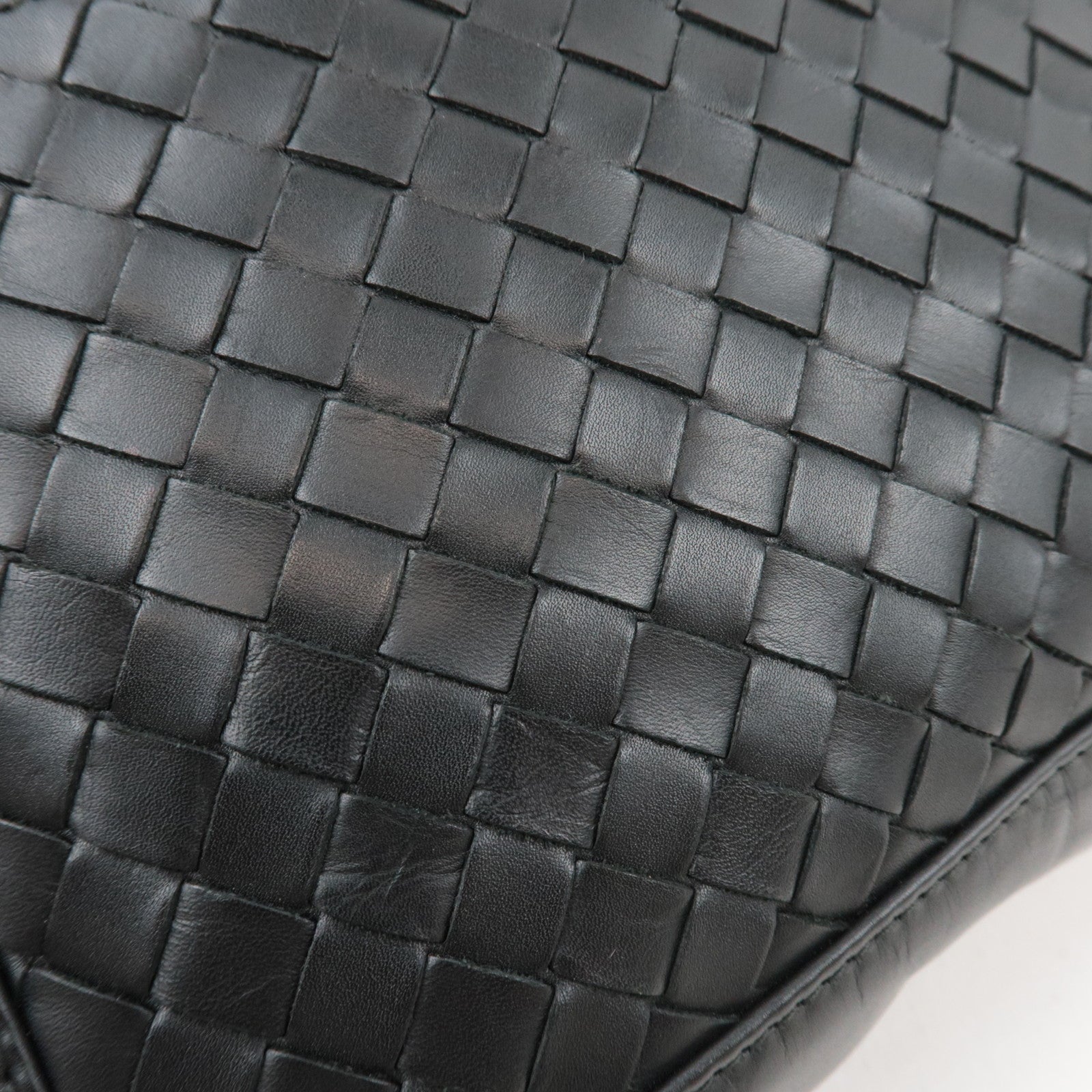 BOTTEGA VENETA Intrecciato Leather Body Bag Black *Dust bag