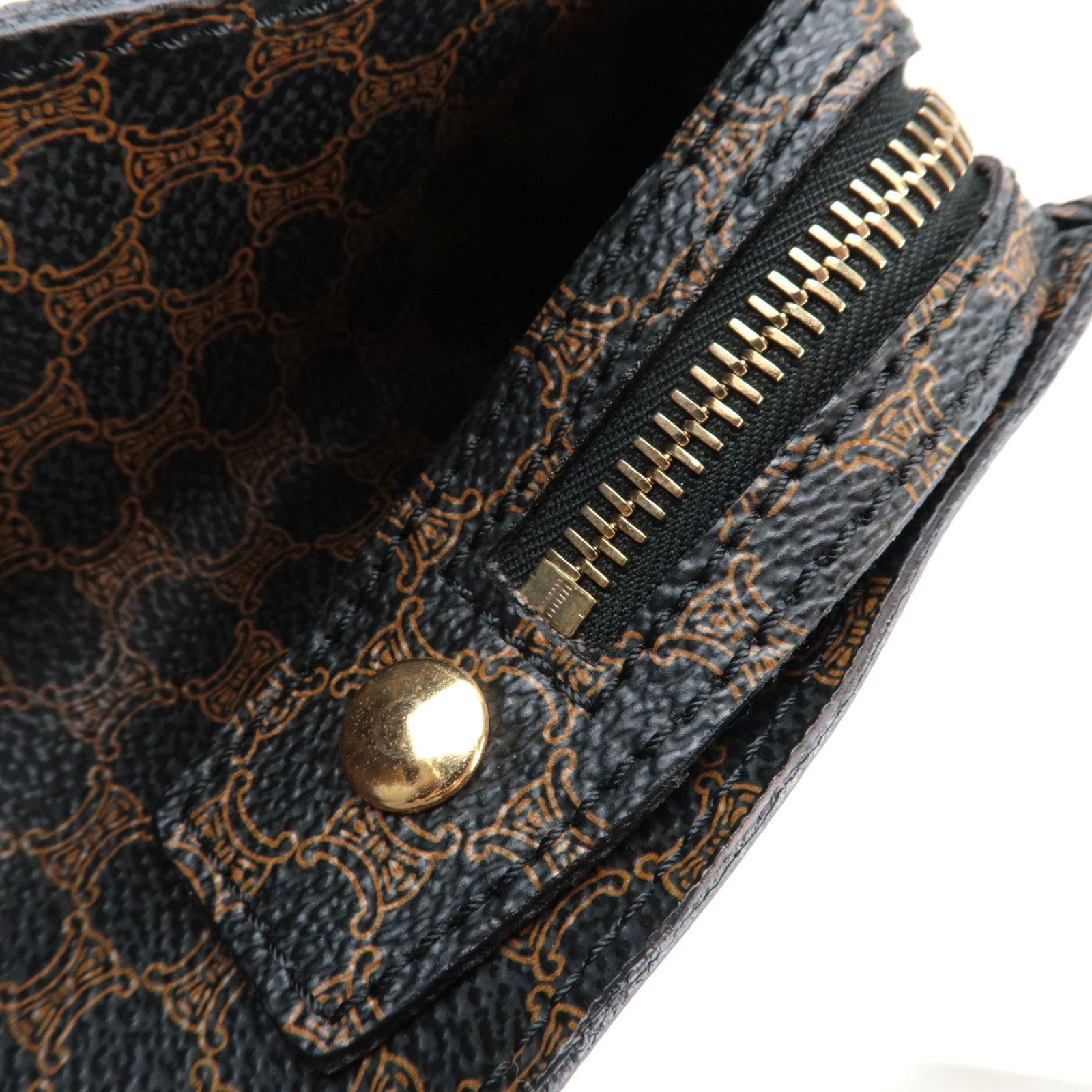 CELINE Macadam Tote Bag PVC Brown Black