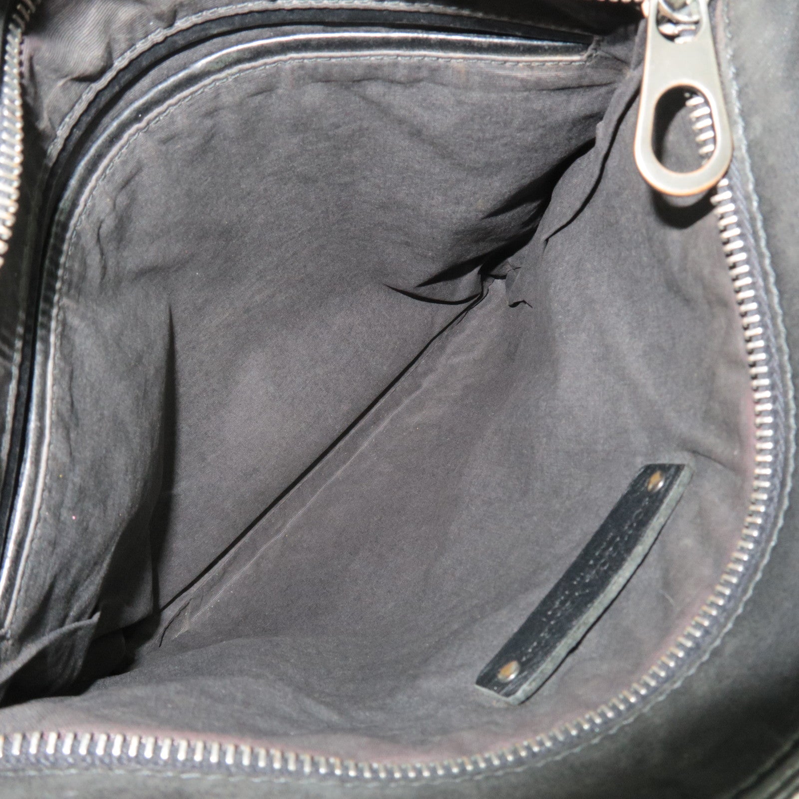 BOTTEGA VENETA Intrecciato Shoulder Bag Leather Black