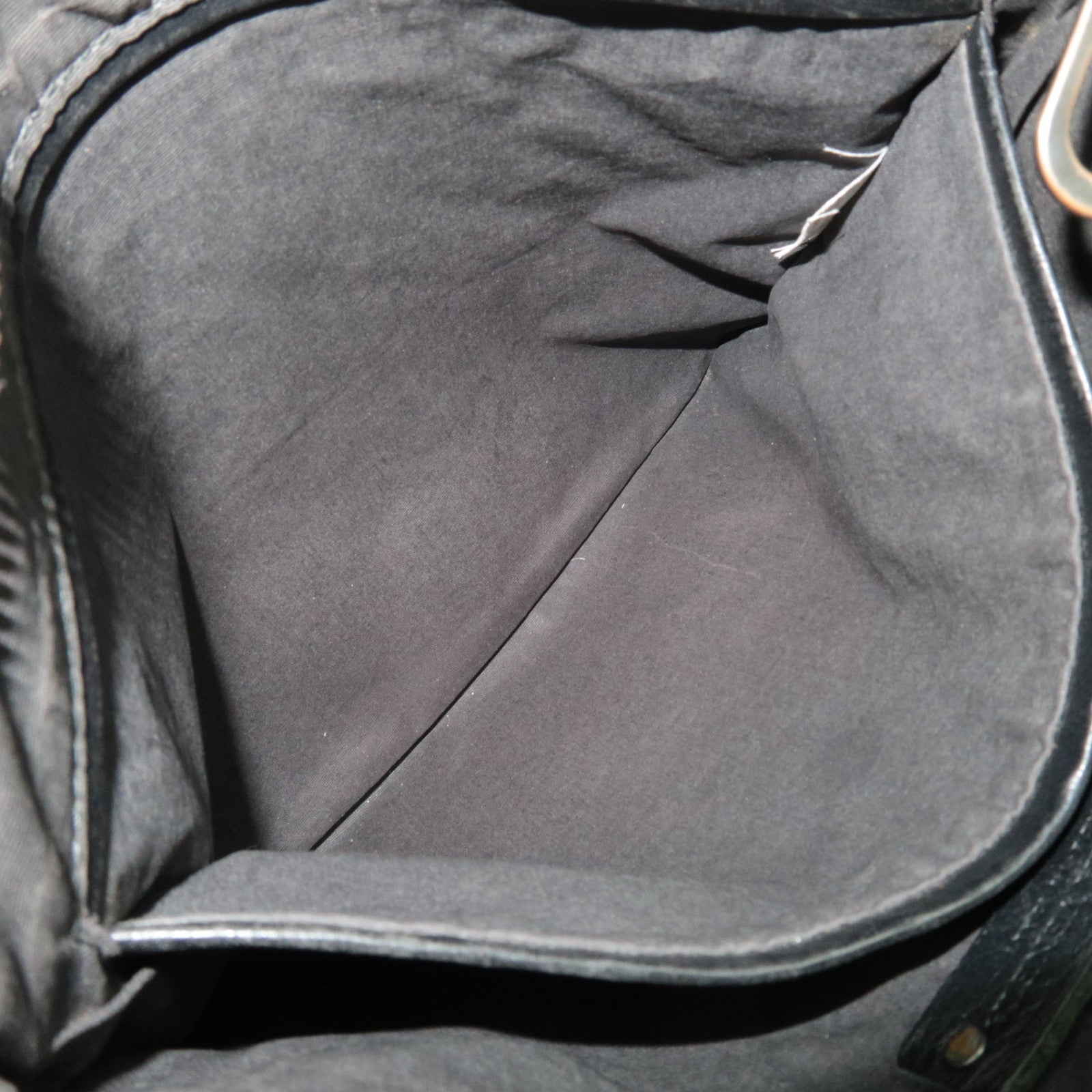 BOTTEGA VENETA Intrecciato Shoulder Bag Leather Black