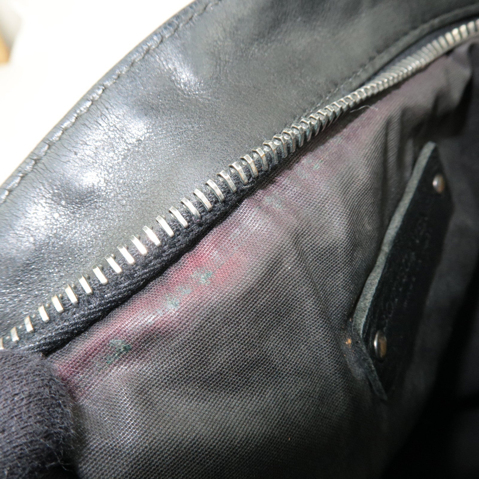 BOTTEGA VENETA Intrecciato Shoulder Bag Leather Black