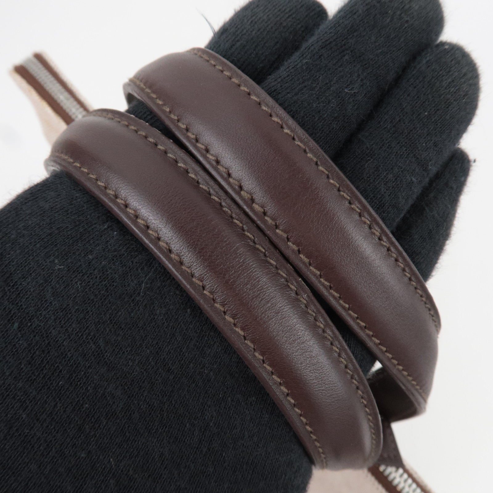 HERMES Sac Ibou MM Tote Bag J Stamp (2006) Toile H Leather Natural Brown *Dust bag