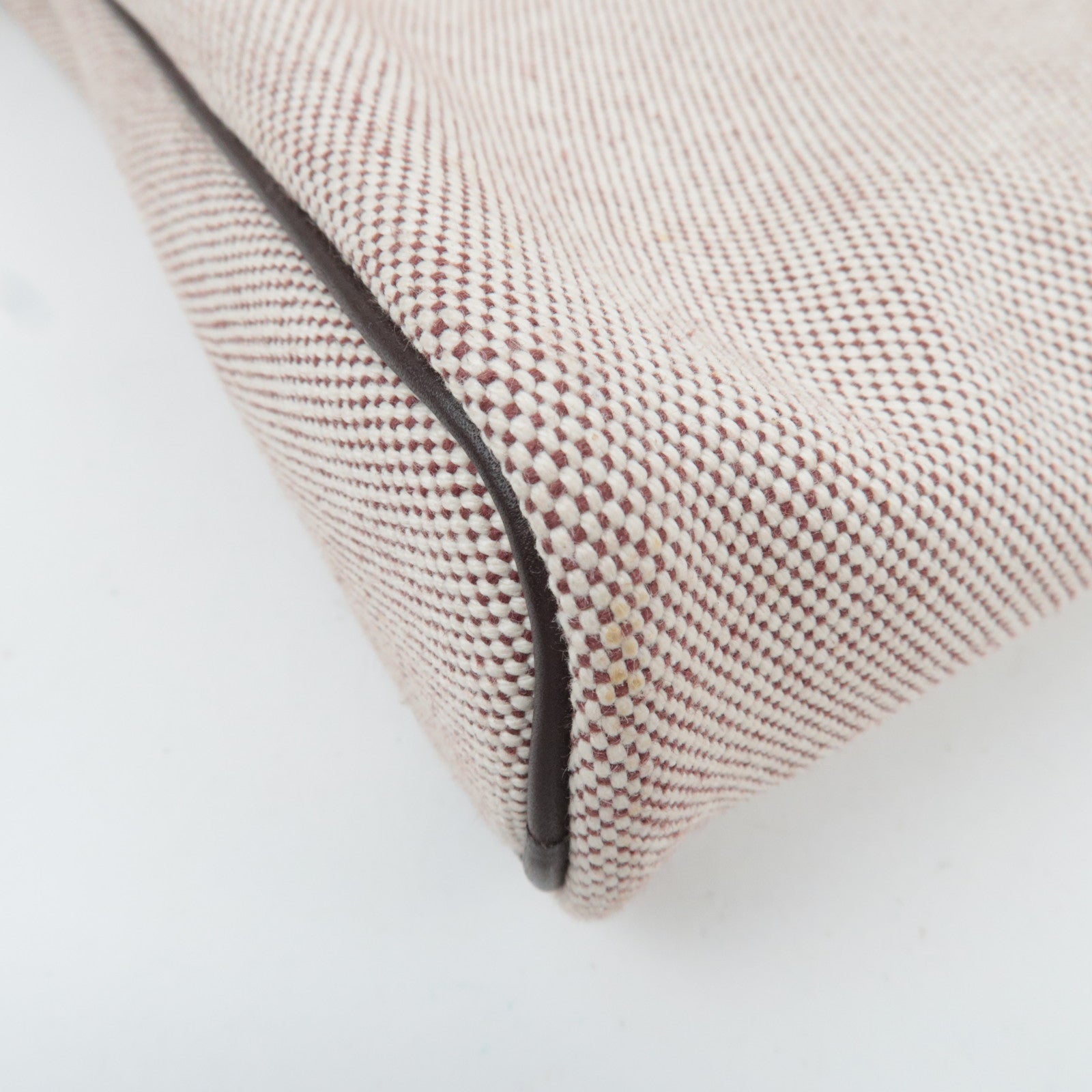 HERMES Sac Ibou MM Tote Bag J Stamp (2006) Toile H Leather Natural Brown *Dust bag