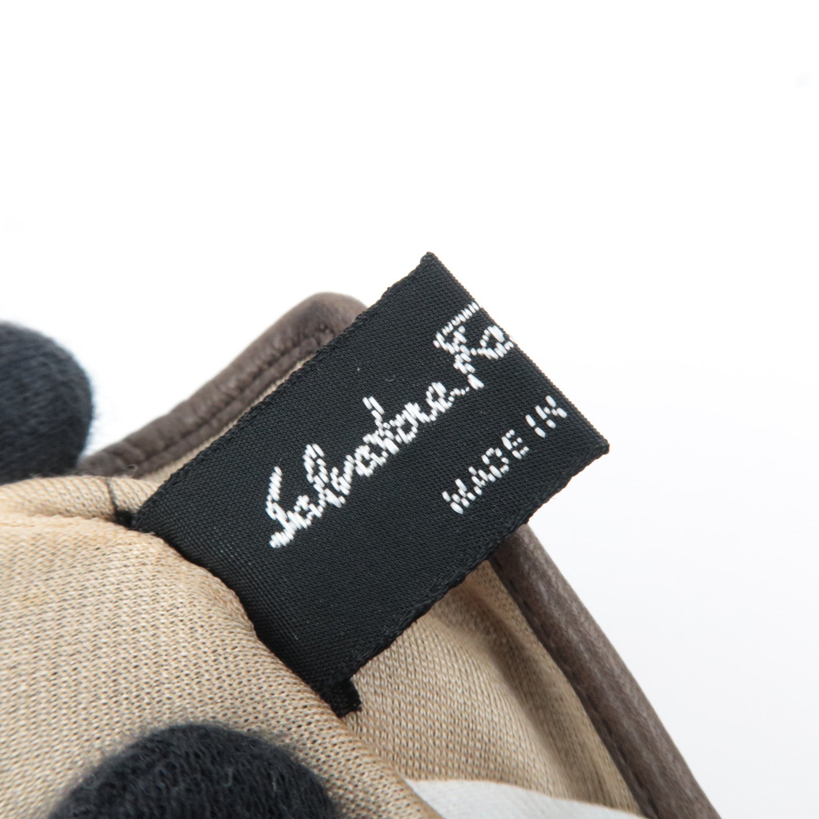 Ferragamo Gancini Gloves Leather Brown *Box