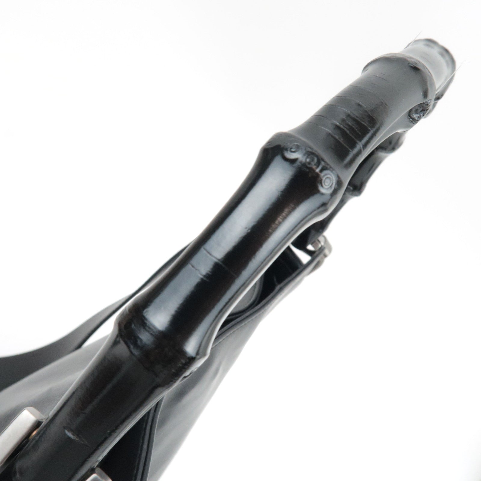 GUCCI Bamboo Leather 2Way Handbag Black 001.1638.001364 *Strap