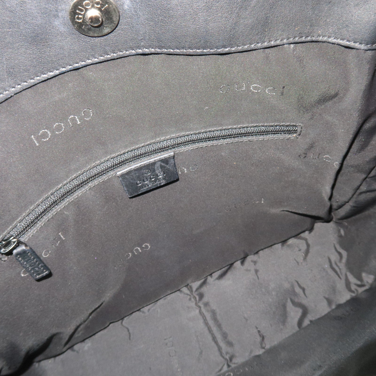 GUCCI Bamboo Leather 2Way Handbag Black 001.1638.001364 *Strap