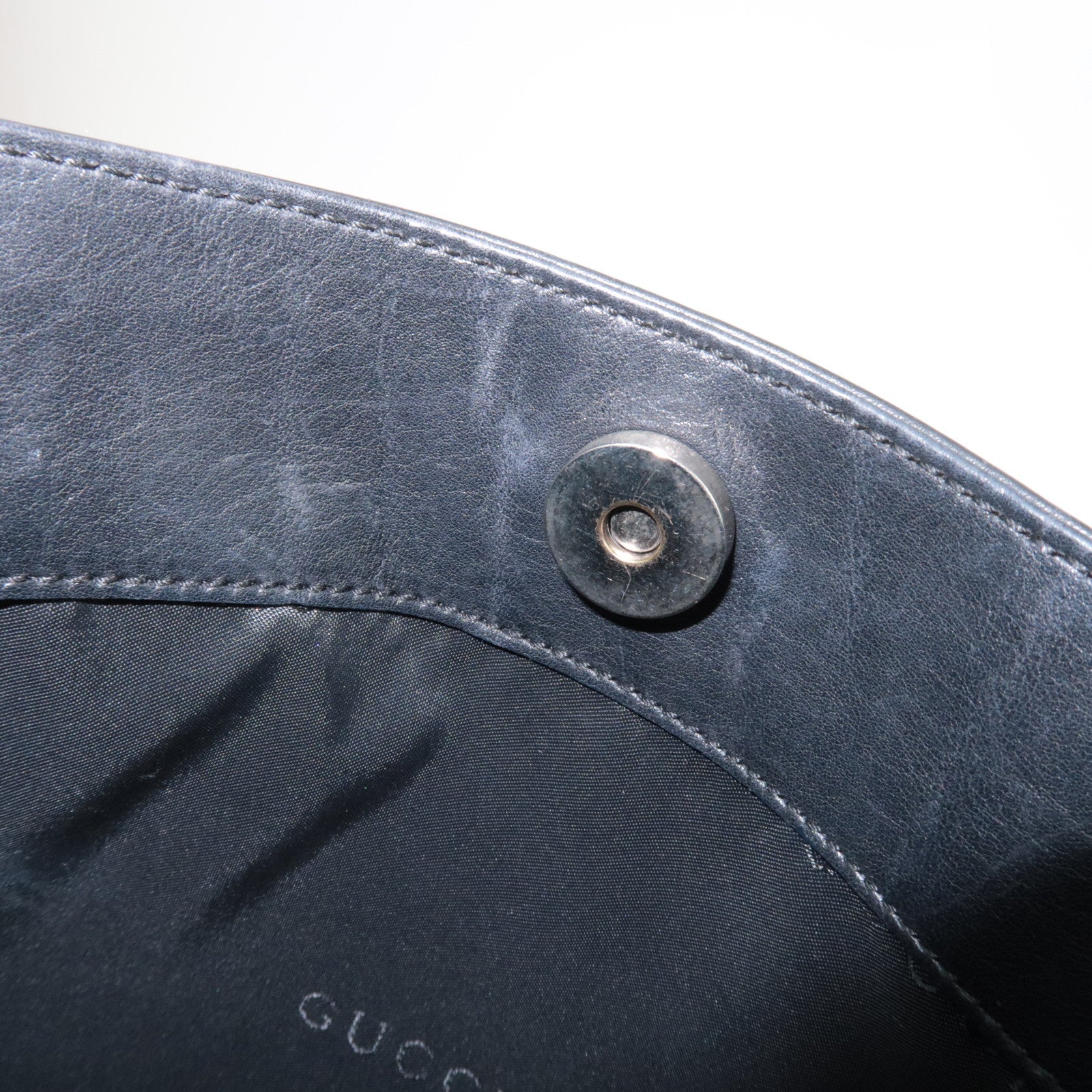 GUCCI Bamboo Leather 2Way Handbag Black 001.1638.001364 *Strap