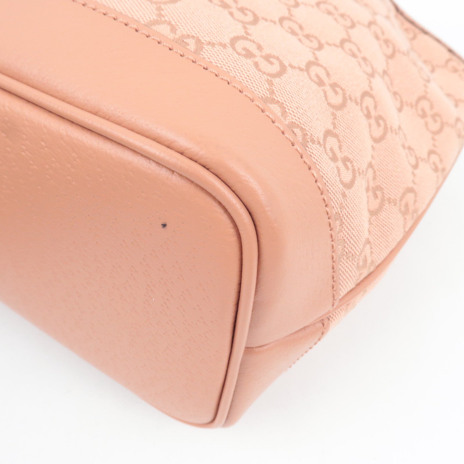 GUCCI Ophidia Canvas Leather Tote Bag GG Pink 742102 *Dust bag