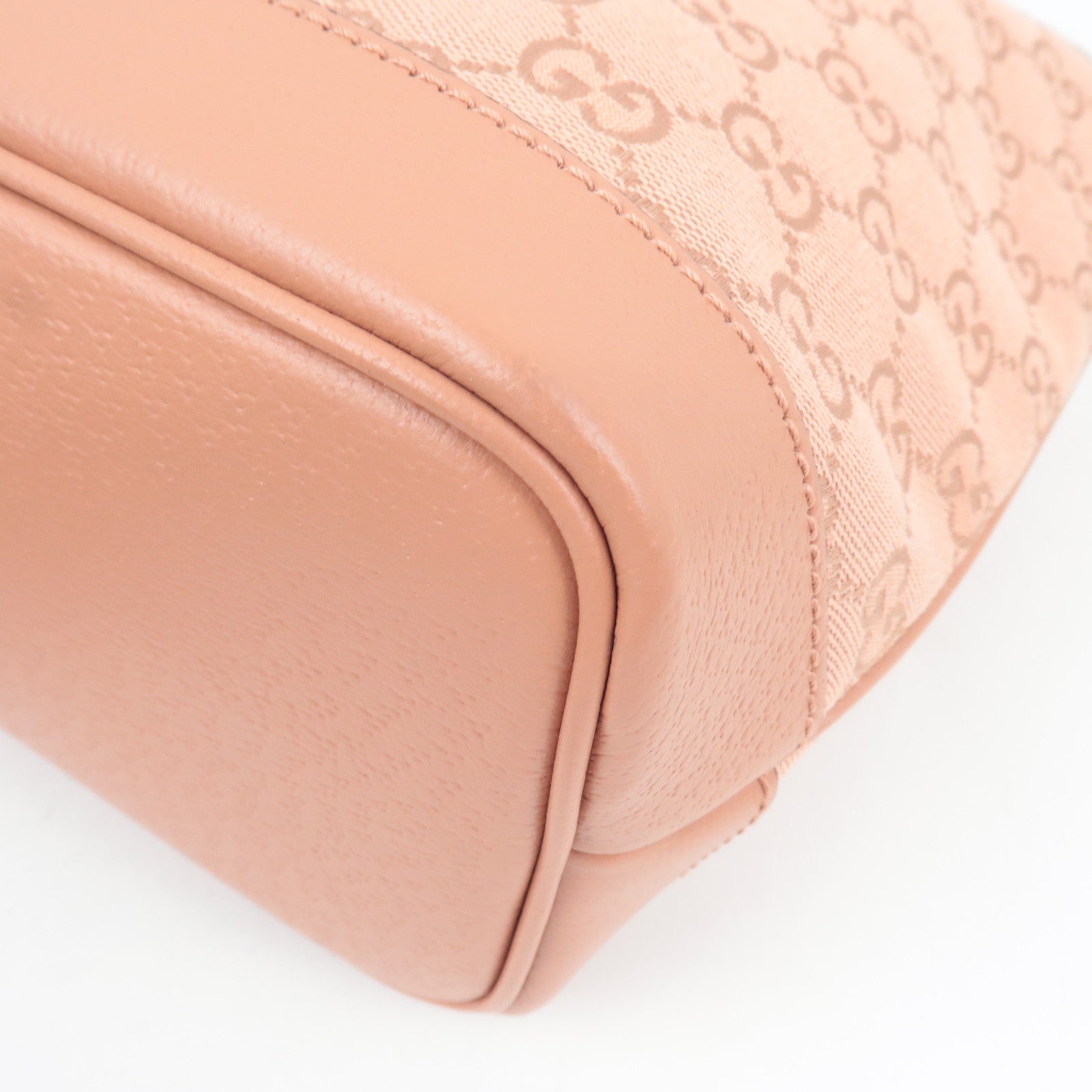 GUCCI Ophidia Canvas Leather Tote Bag GG Pink 742102 *Dust bag