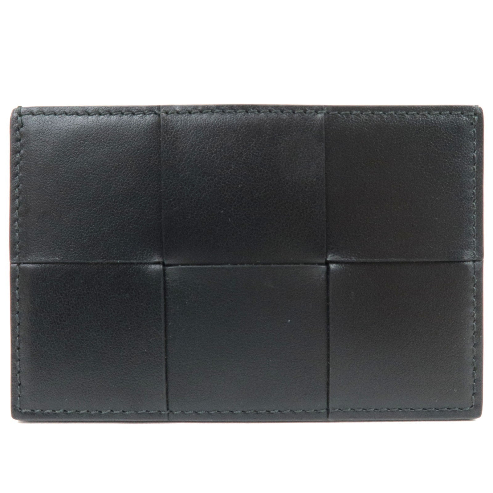 BOTTEGA VENETA Cassette Leather Card Case Black 74269382341