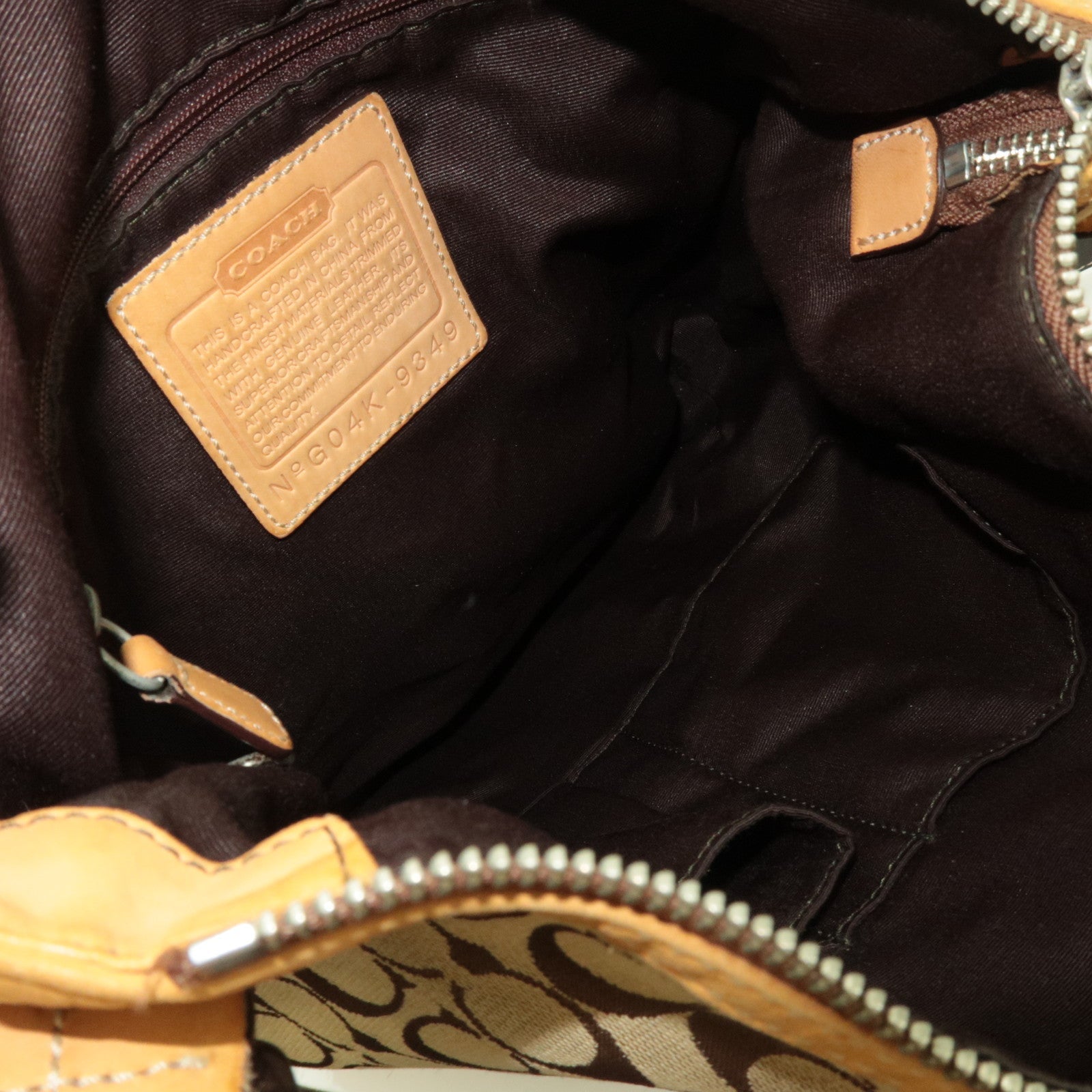 COACH Set of 3 Signature Shoulder Bag Canvas Leather Black Beige Brown