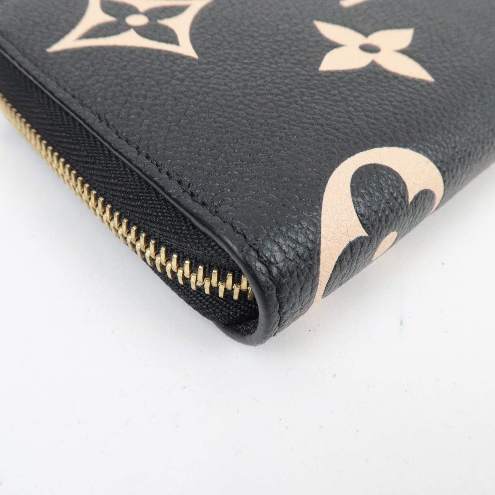 Louis Vuitton Bicolor Monogram Empreinte Zippy Long Wallet Noir M80481 RFID *Box, Dust bag