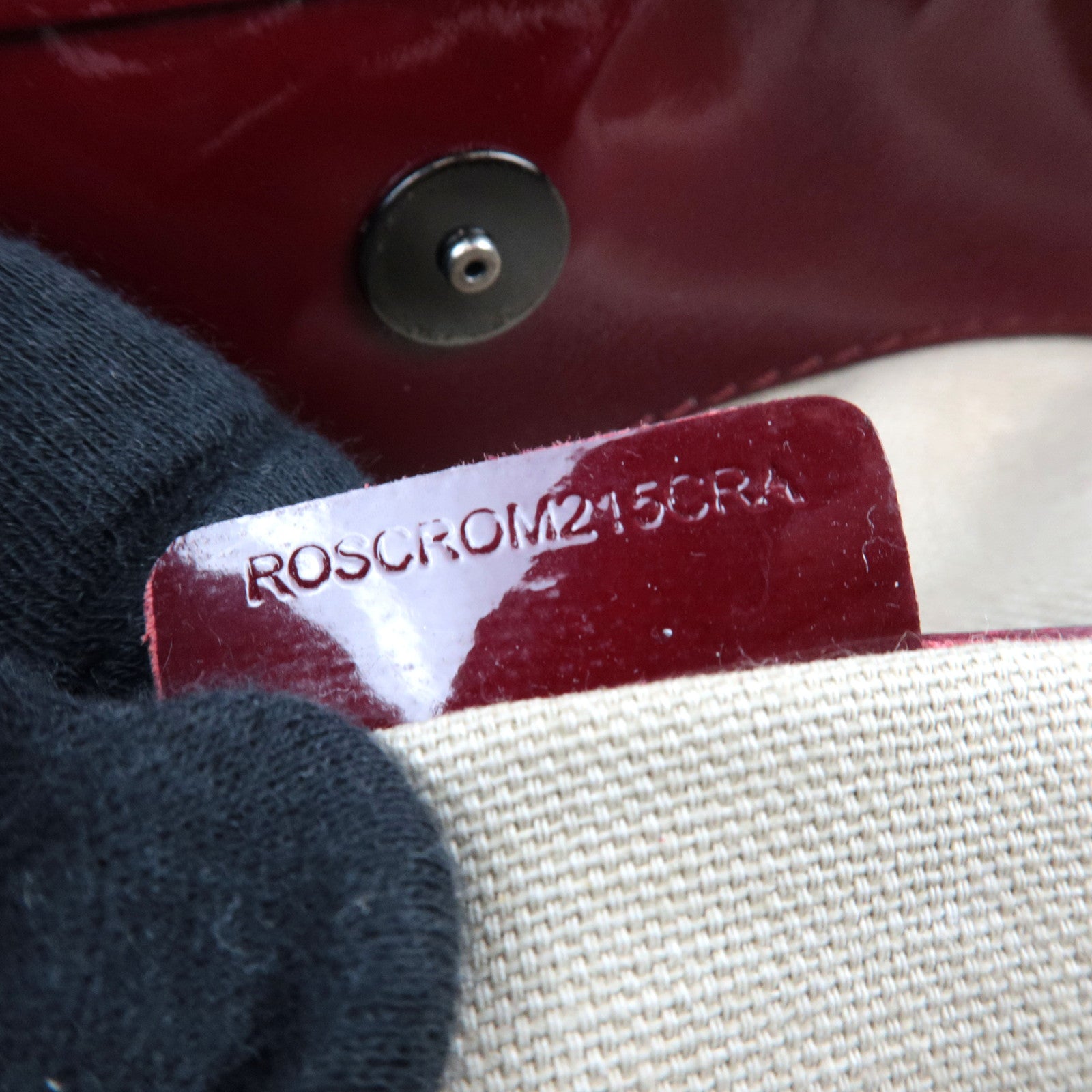 BURBERRY Heart Nova Plaid Tote Bag PVC Patnet Beige Bordeaux