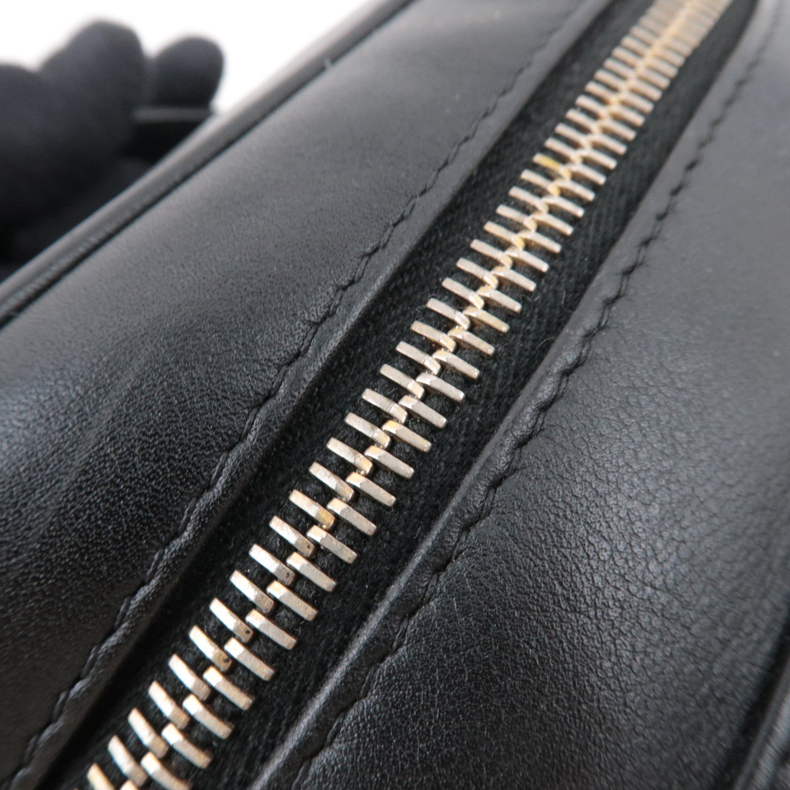 CHANEL Bicolore Leather Vanity Bag Black Gold HDW A01618 3458890