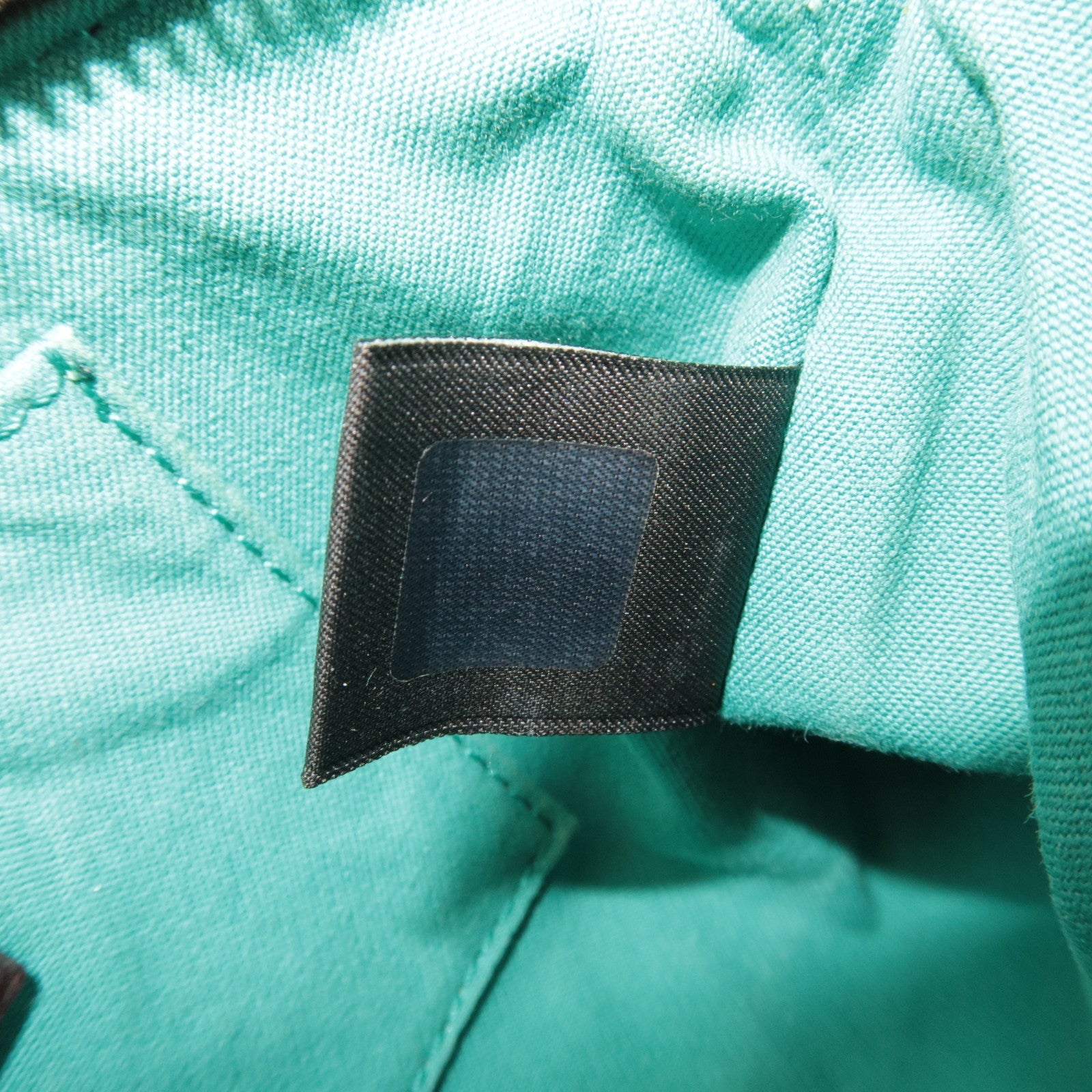 FENDI Zucca Chain Handbag PVC Leather Brown Black Turquoise 8M0271