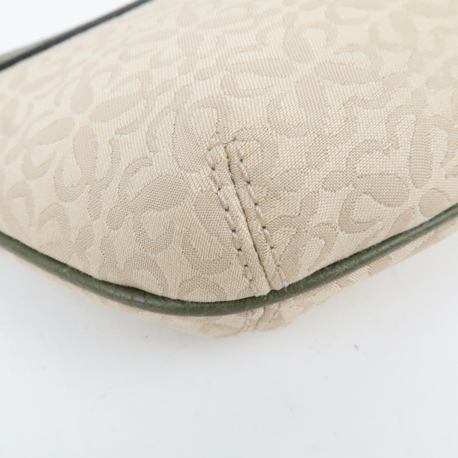 LOEWE Canvas Leather Small Shoulder Bag Beige Khaki