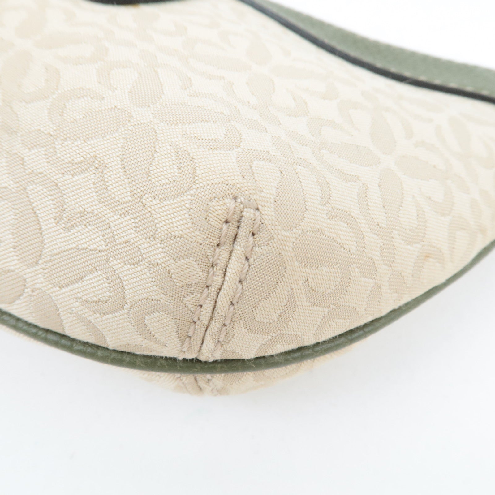 LOEWE Canvas Leather Small Shoulder Bag Beige Khaki