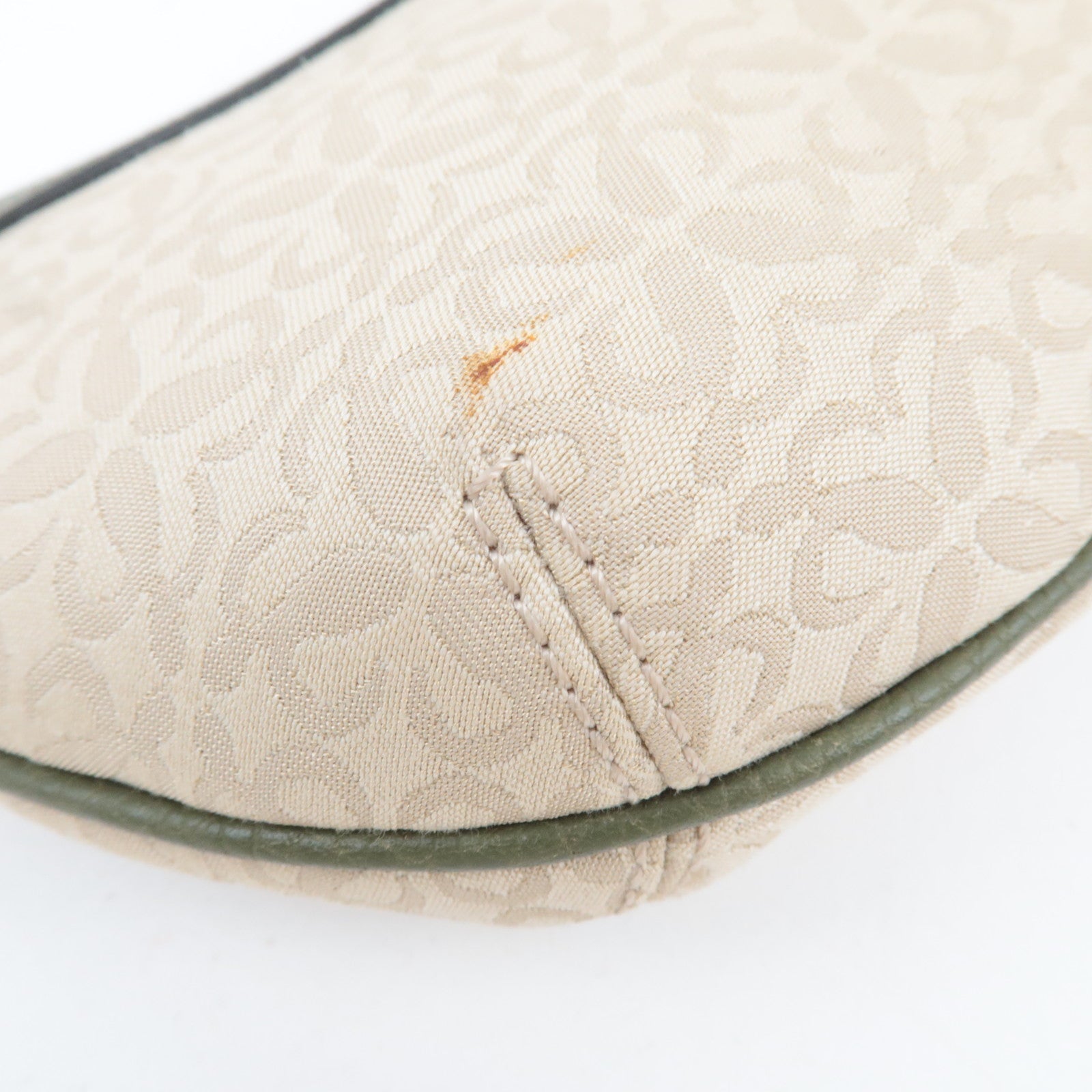 LOEWE Canvas Leather Small Shoulder Bag Beige Khaki