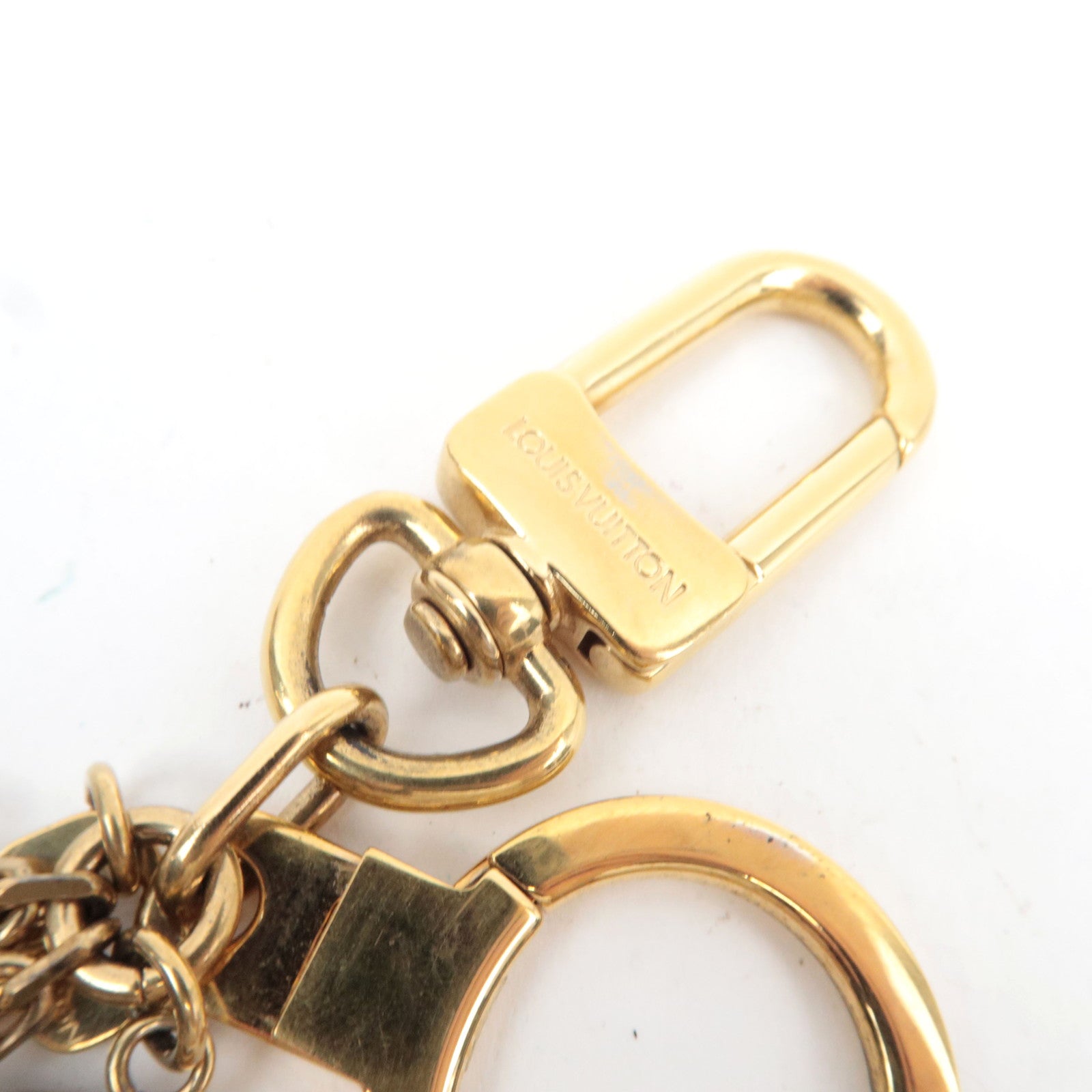 Louis Vuitton Porte Cles Pampille Metal Bag Charm Gold Brown M91929