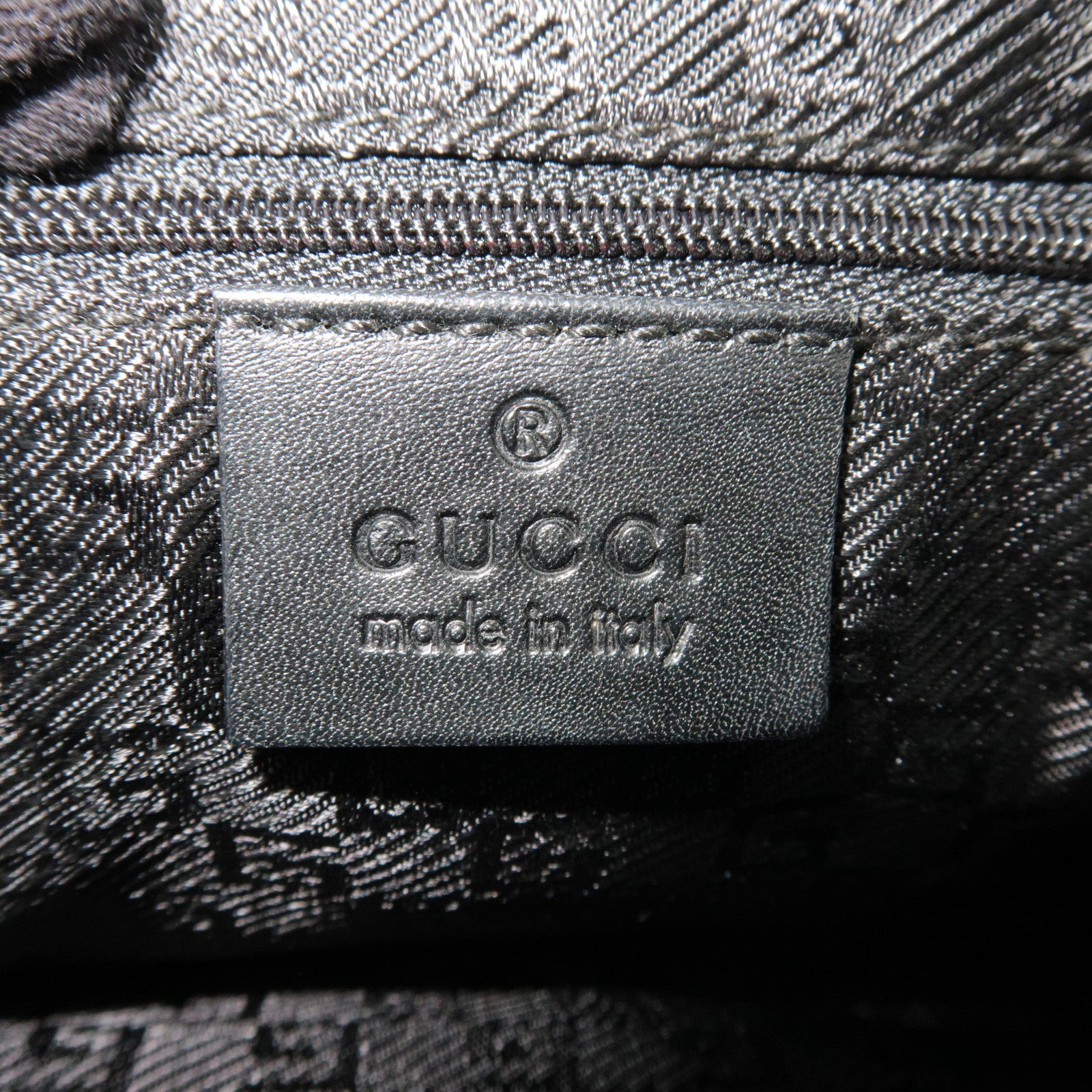 GUCCI Tiger Head Suede Leather Shoulder Bag Light Gray Black 001.4110.001013 *Dust bag