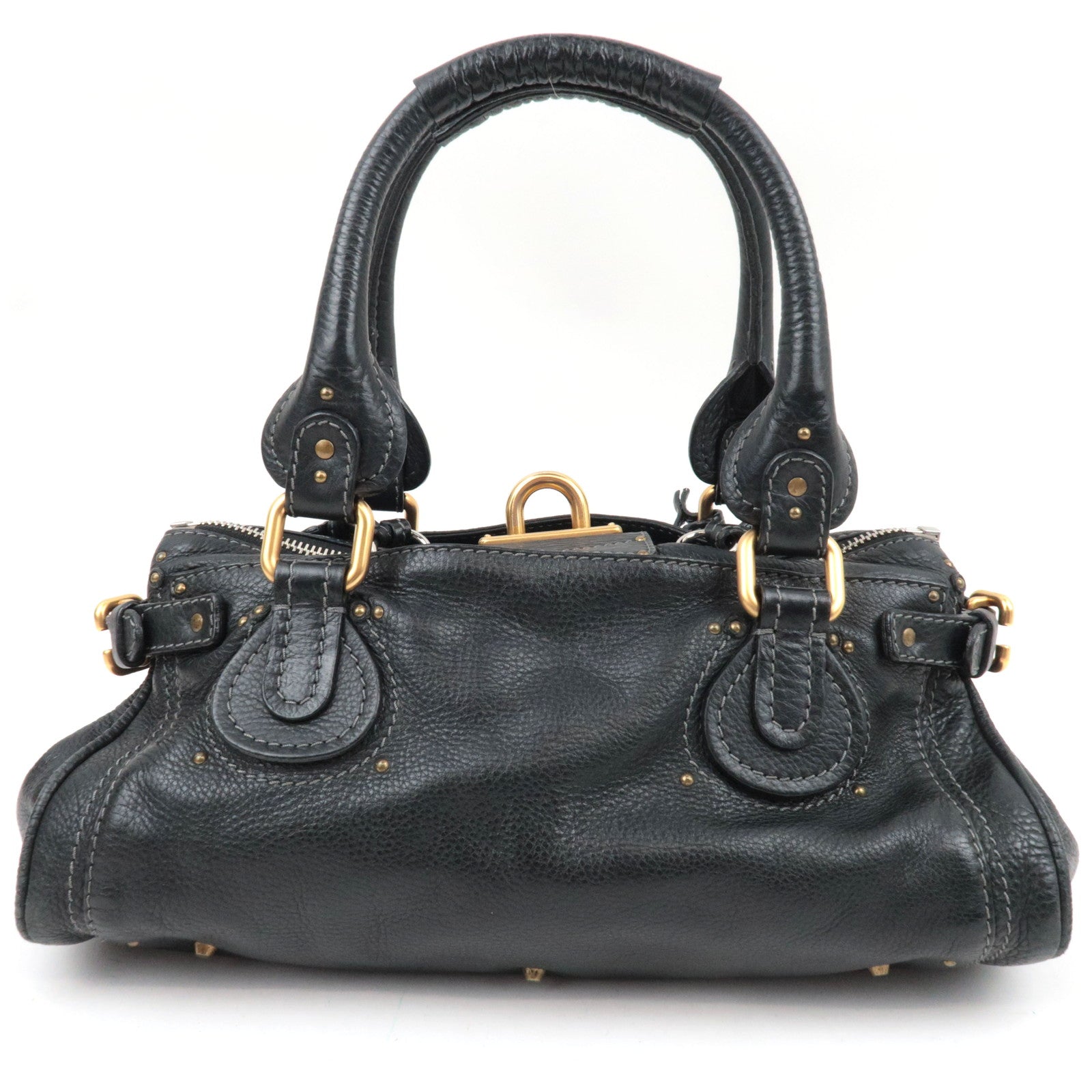 Chloe Paddington Handbag Leather Black *Dust bag, Key
