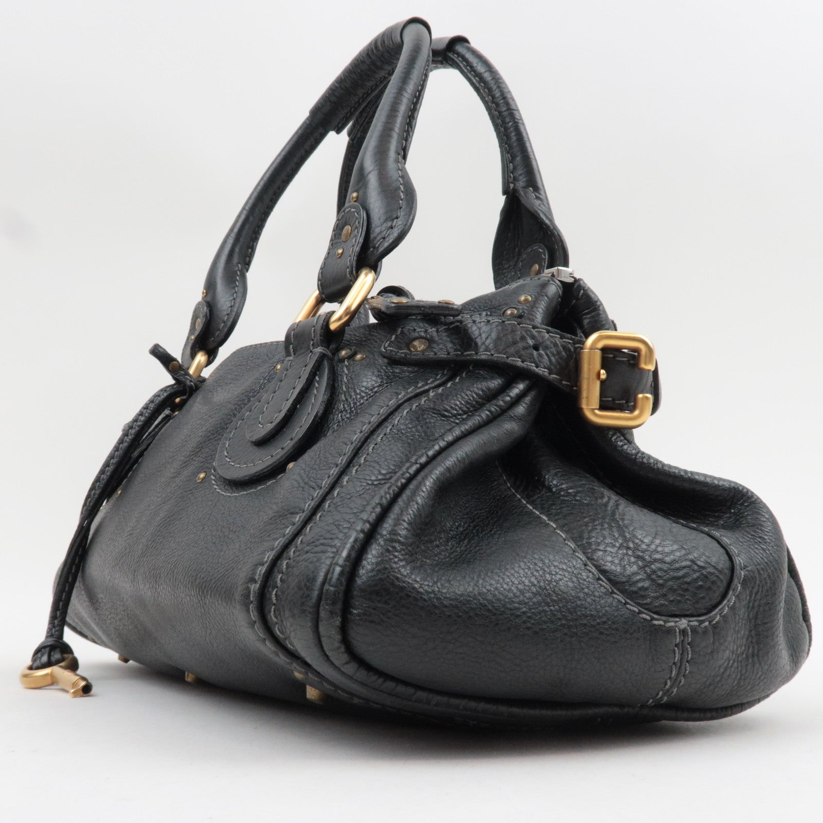 Chloe Paddington Handbag Leather Black *Dust bag, Key