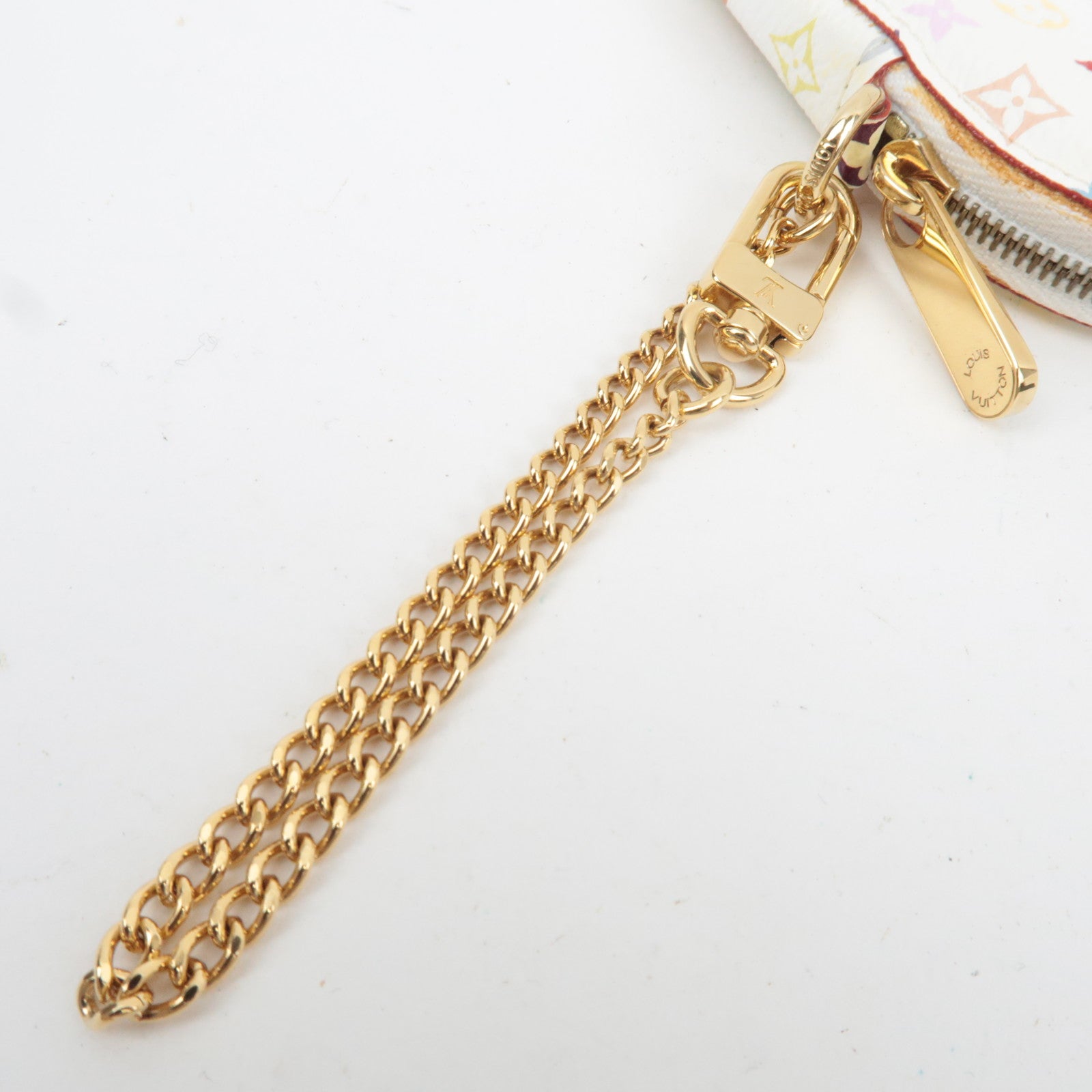 Louis Vuitton Monogram Multicolor Porte Monnaie Coeur Coin Case Blanc M60040 TH0037 *Dust bag