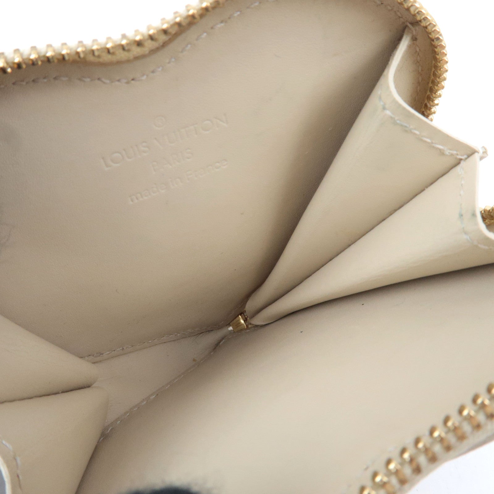 Louis Vuitton Monogram Vernis Leopard Porte Monnaie Coeur Coin Case Broncorail M91473 TS4120 *Box, Dust bag