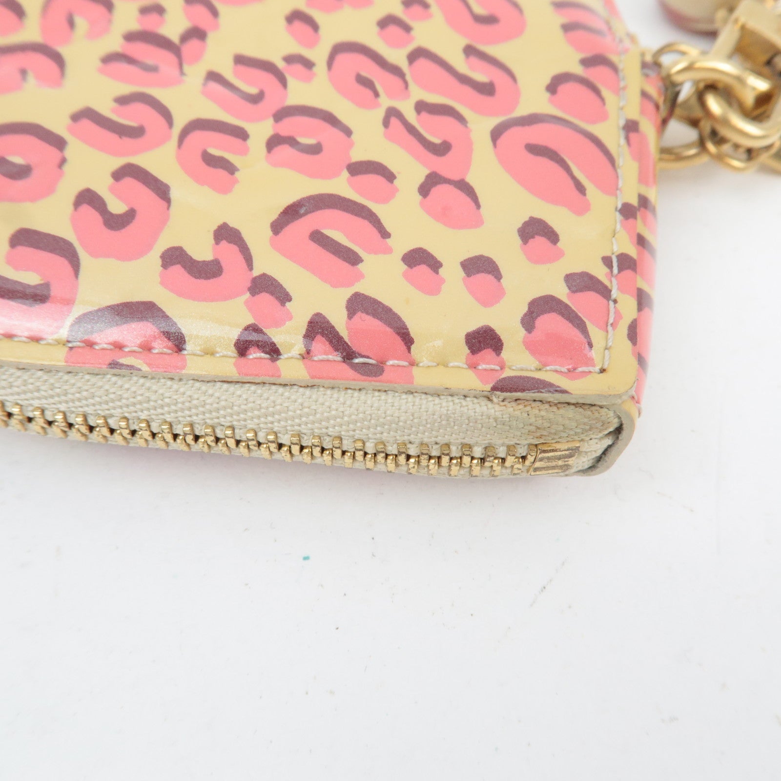 Louis Vuitton Monogram Vernis Leopard Porte Monnaie Coeur Coin Case Broncorail M91473 TS4120 *Box, Dust bag