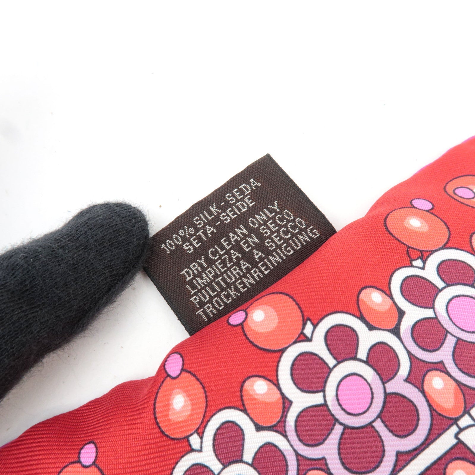 HERMES Twilly Scarf Parures Des MAHARAJA 100% Silk Pink Red *Box