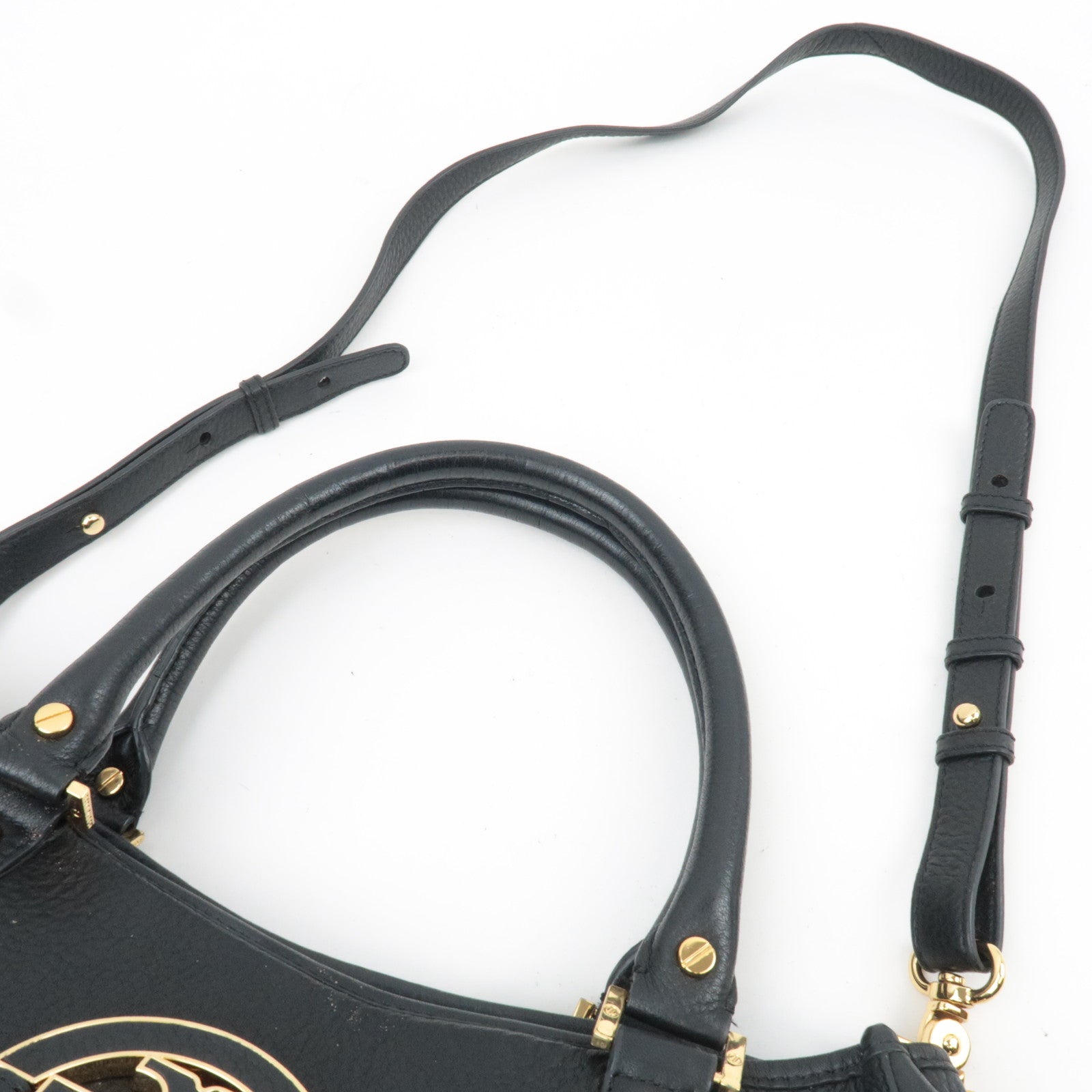 TORY BURCH 2Way Shoulder Bag Leather Black *Strap