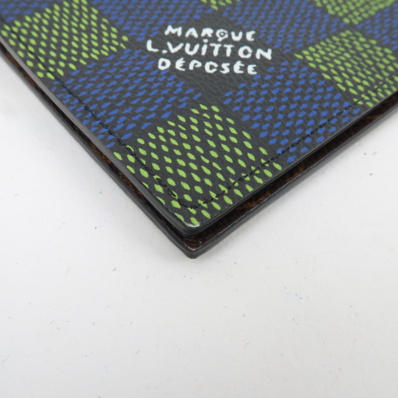 Louis Vuitton Damier Heritage Couverture Passport NM Passport case Green Blue N00168 RFID