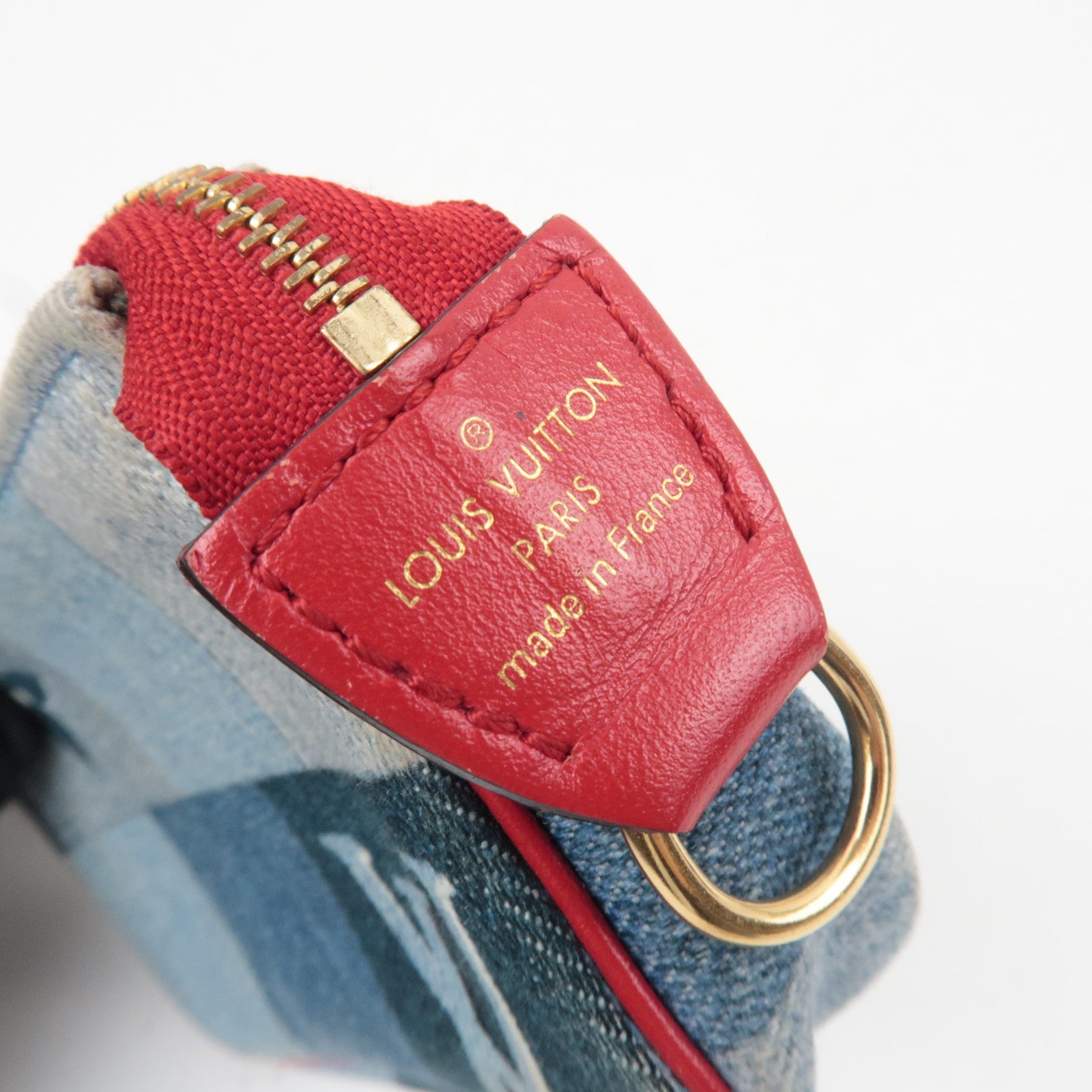 Louis Vuitton Monogram Denim Micro Pochette Accessoires Handbag Blue M68760 SF0260