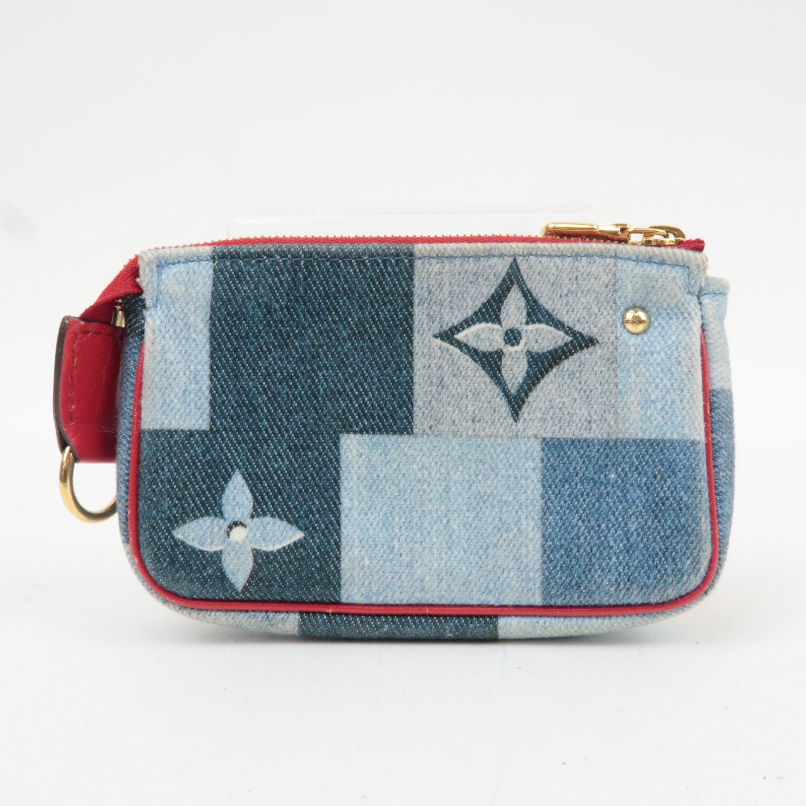 Louis Vuitton Monogram Denim Micro Pochette Accessoires Handbag Blue M68760 SF0260