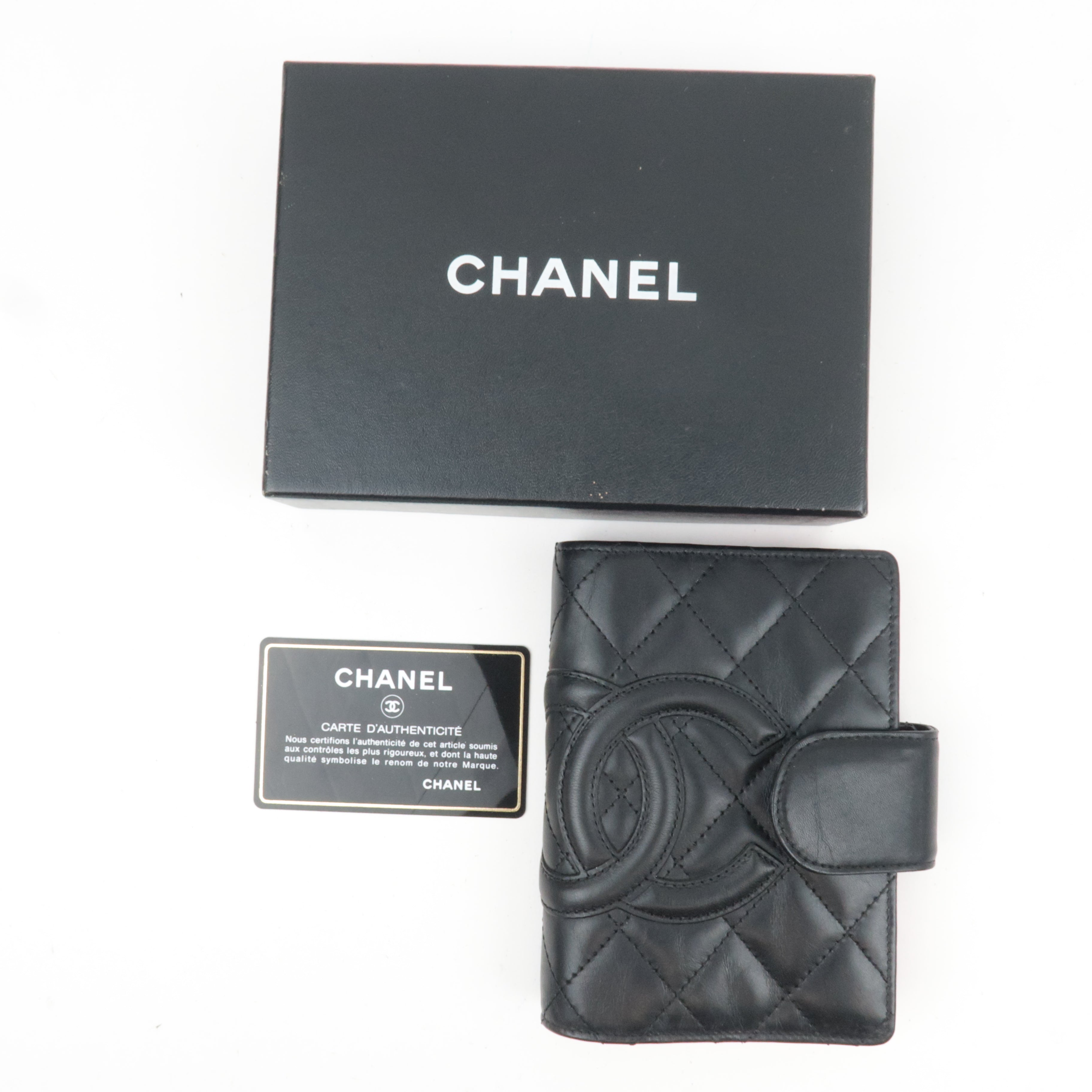 CHANEL Cambon Line Planner Cover Lambskin Black A26727 9727798 *Box, G card