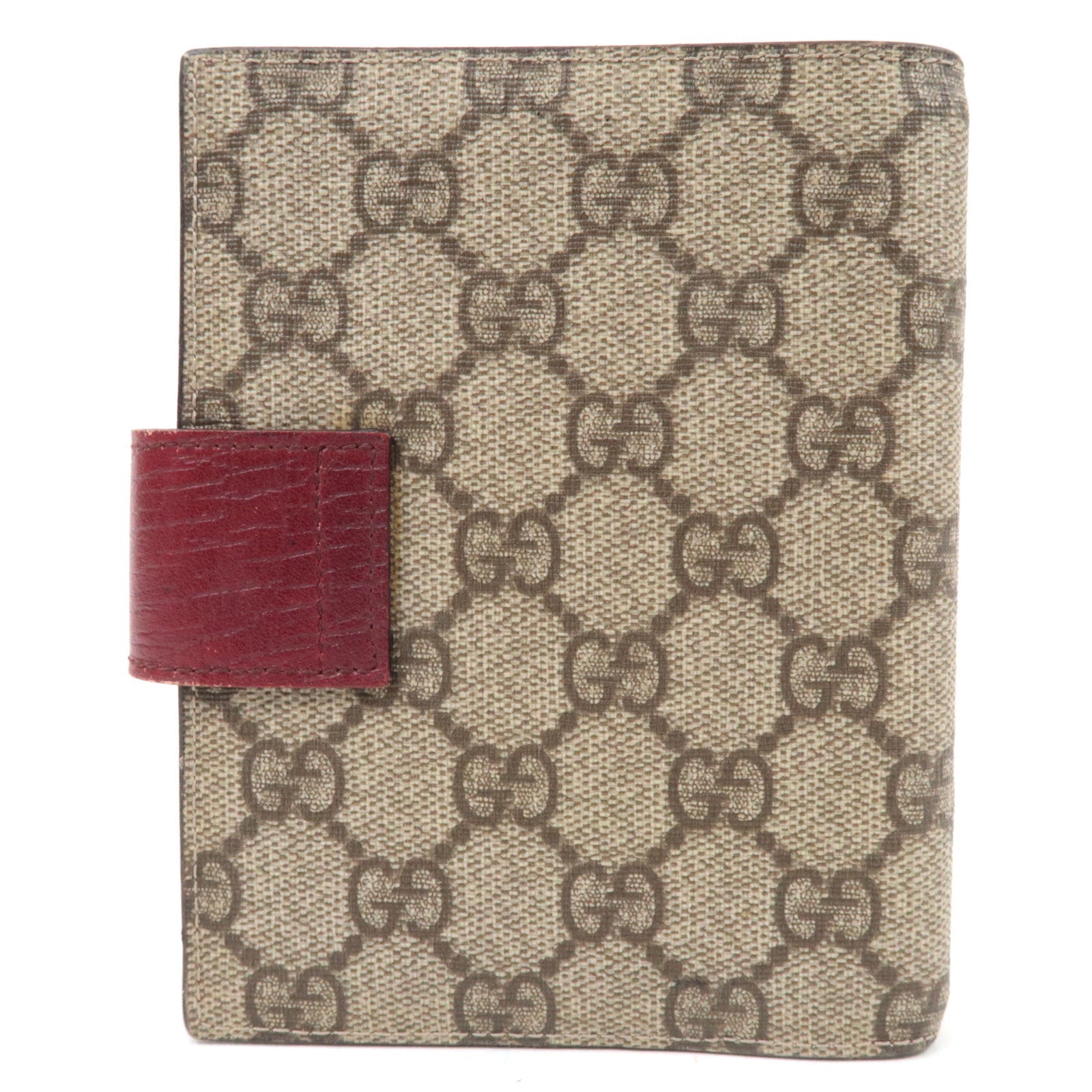 GUCCI Planner Cover GG Supreme Leather Beige 115240 *Box
