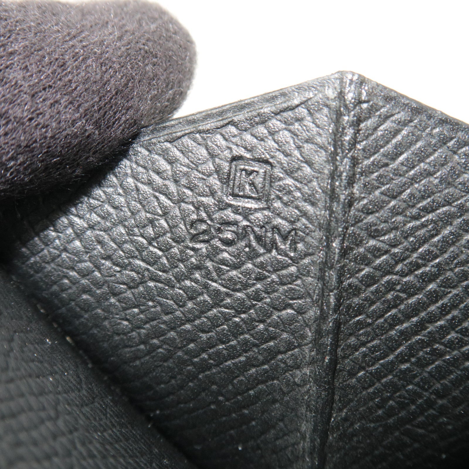 HERMES Bearn Soufflet Long Wallet □K Stamp (2007) Veau Epsom Black Silver HDW *Box