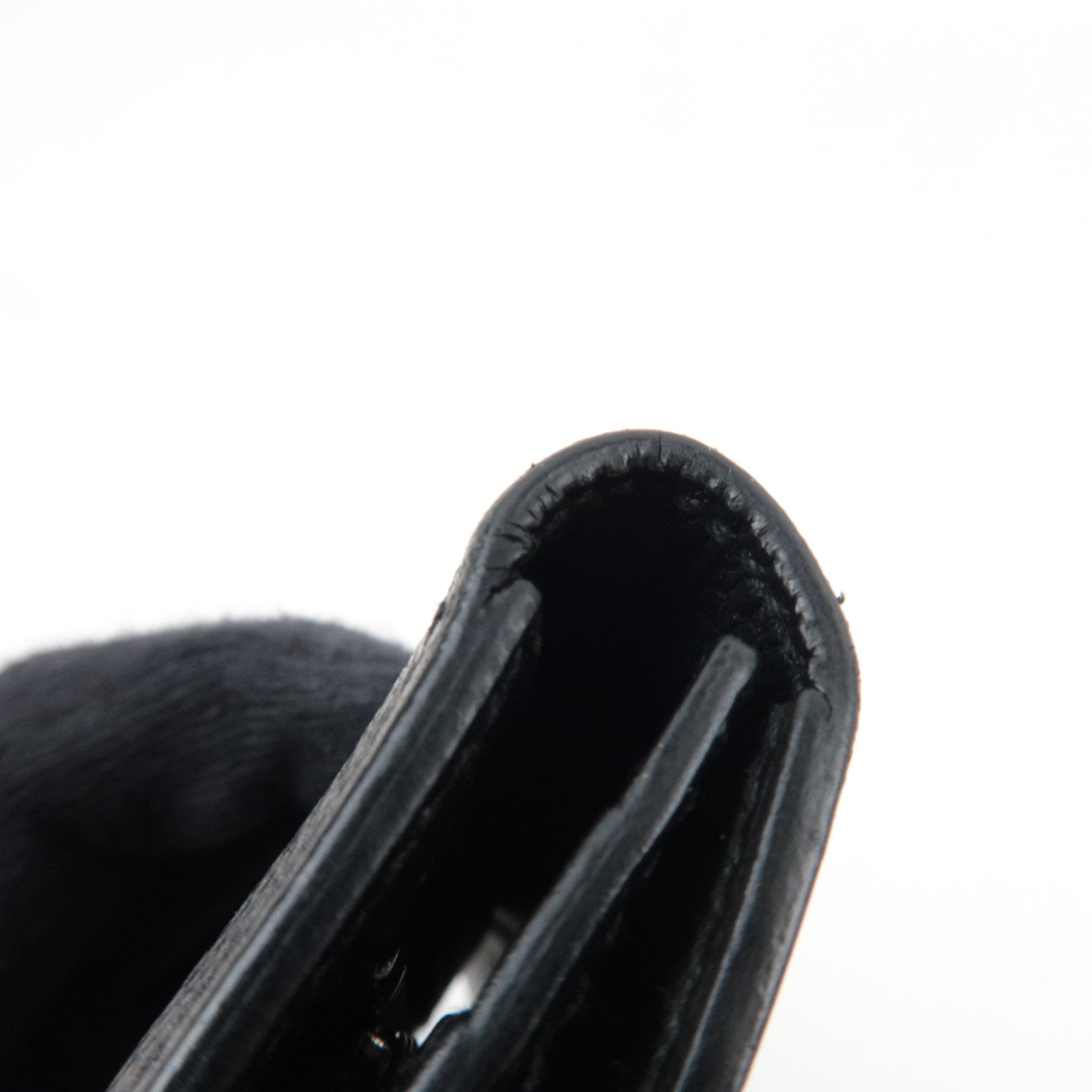 HERMES Bearn Soufflet Long Wallet □K Stamp (2007) Veau Epsom Black Silver HDW *Box