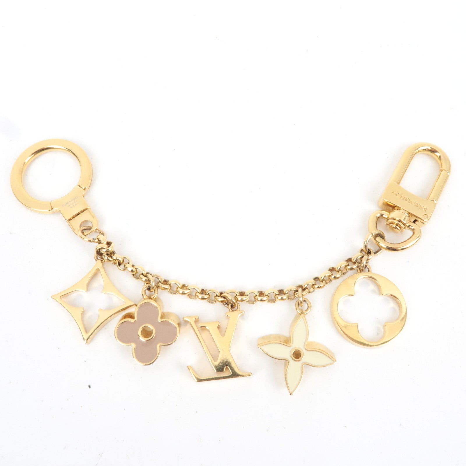 Louis Vuitton Chain Fleur de Monogram Bag Charm M65111 DI1201 *Box, Dust bag