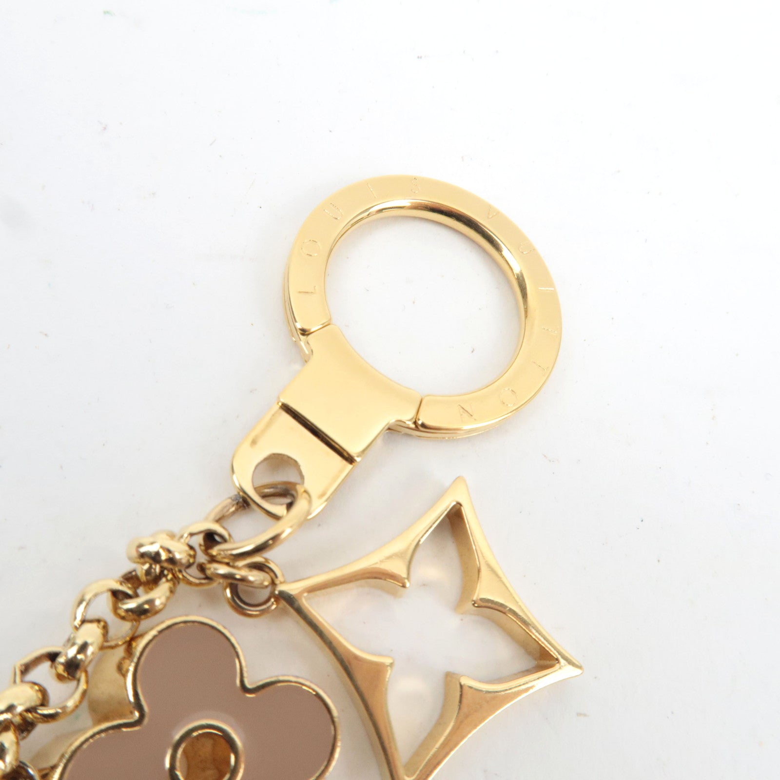 Louis Vuitton Chain Fleur de Monogram Bag Charm M65111 DI1201 *Box, Dust bag