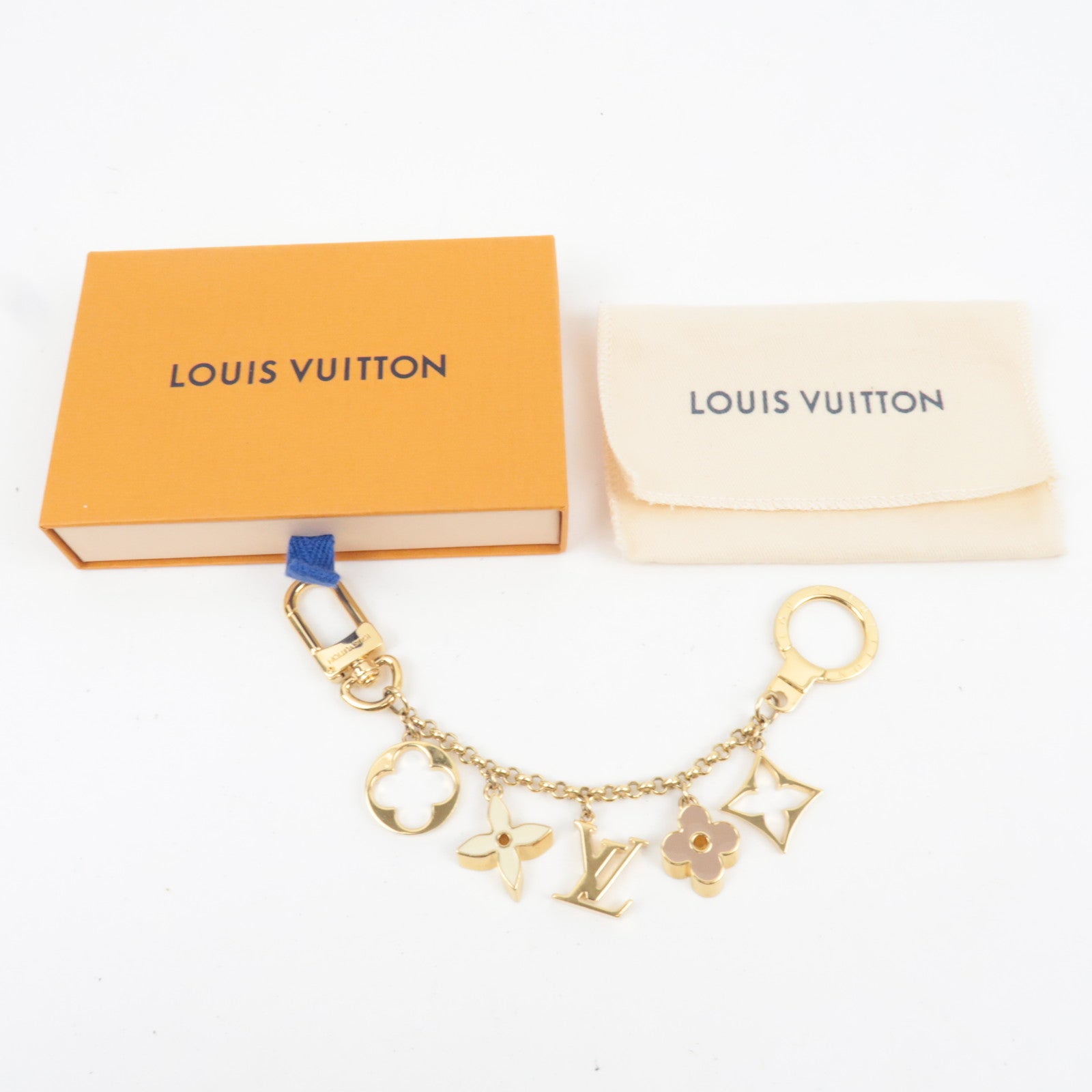 Louis Vuitton Chain Fleur de Monogram Bag Charm M65111 DI1201 *Box, Dust bag