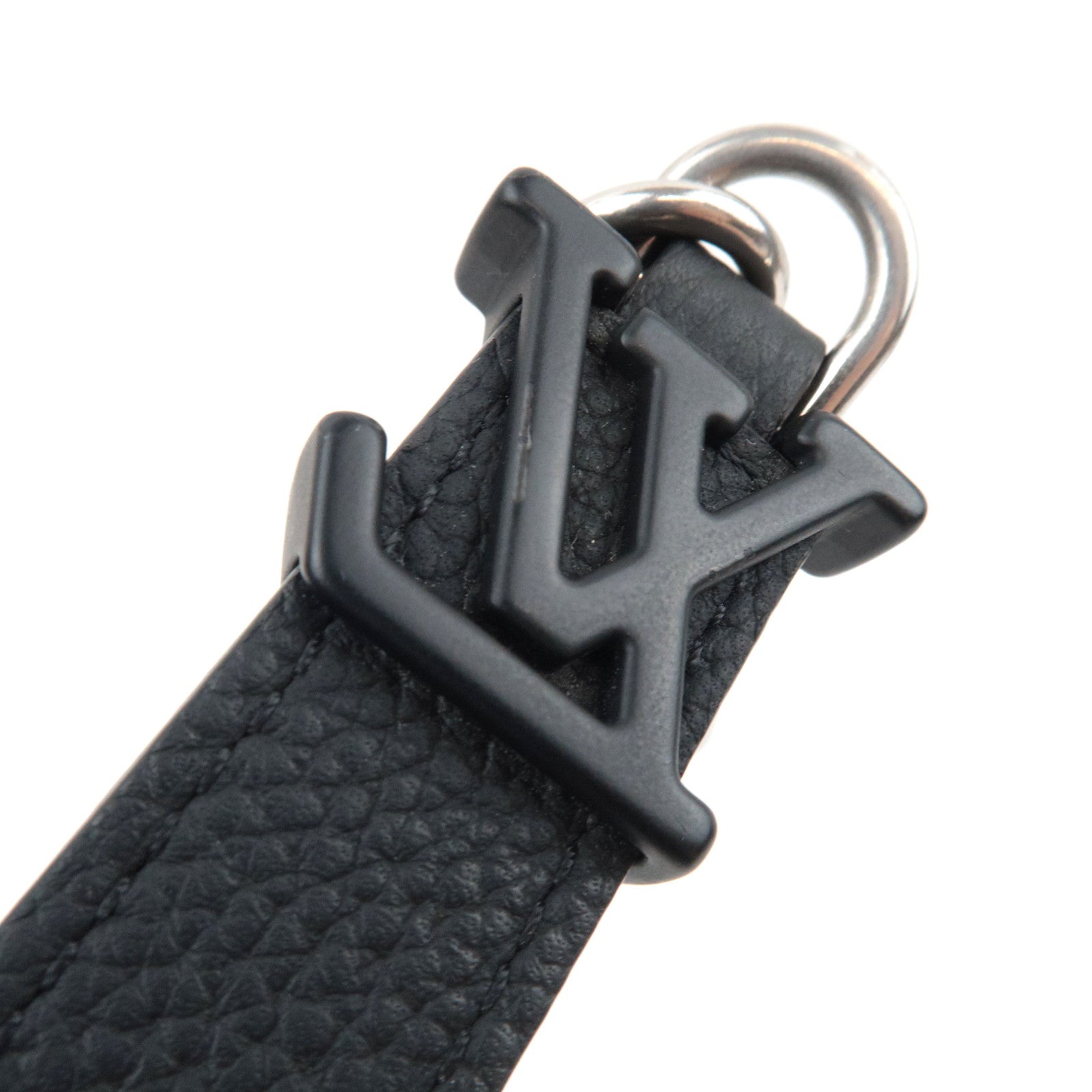 Louis Vuitton Key Charm Dragonne Aerogram Black Silver HDW M01194 *Box, Dust bag