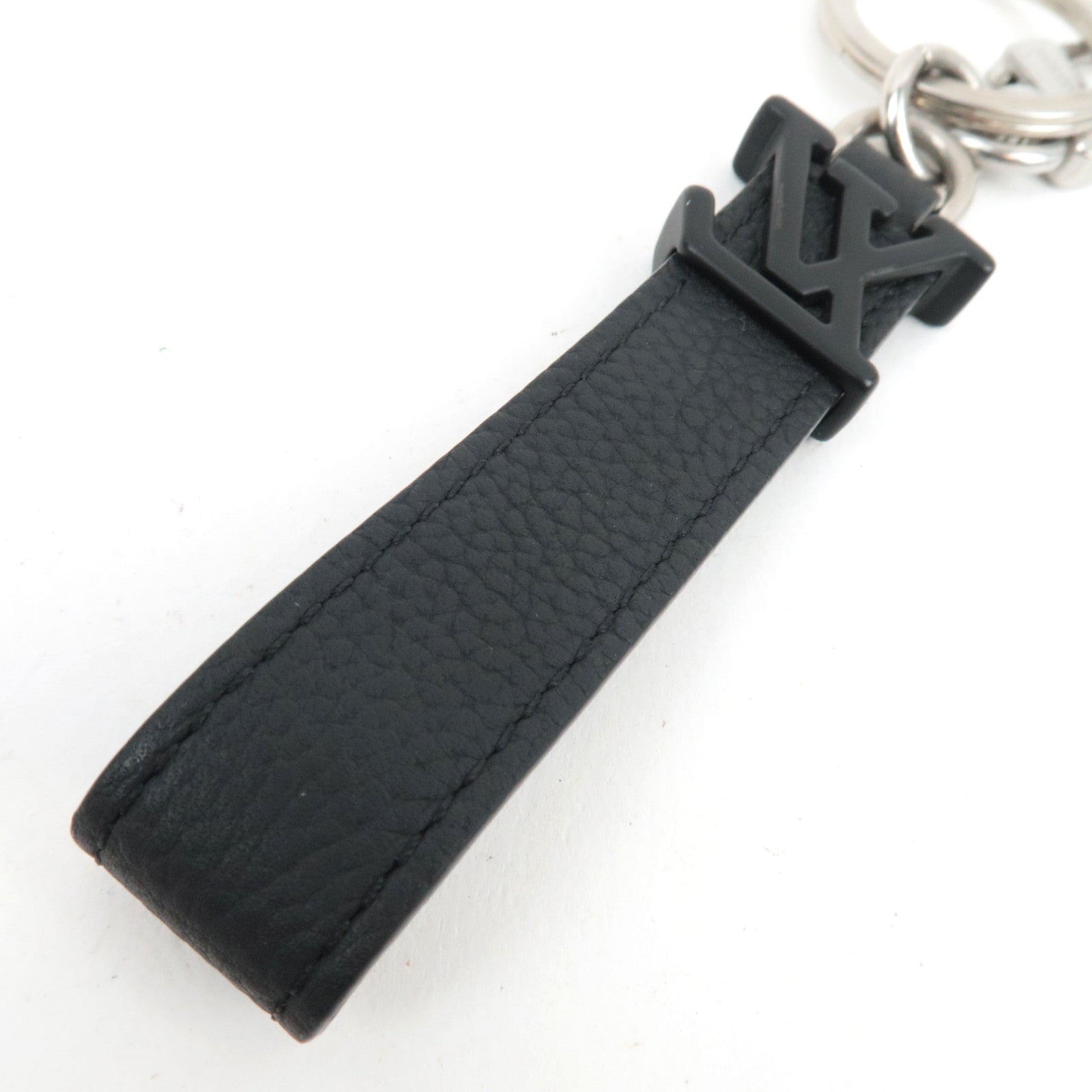 Louis Vuitton Key Charm Dragonne Aerogram Black Silver HDW M01194 *Box, Dust bag