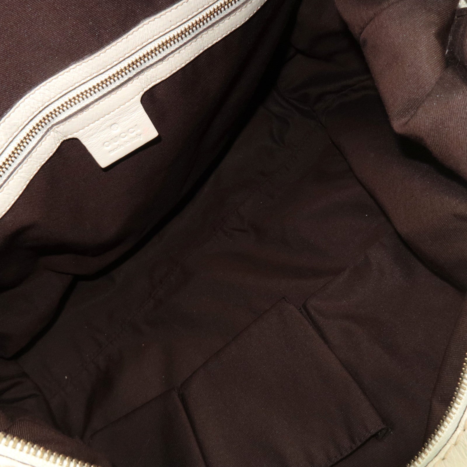 GUCCI Tote Bag GG Canvas Leather Beige Ivory 189892 *Dust bag