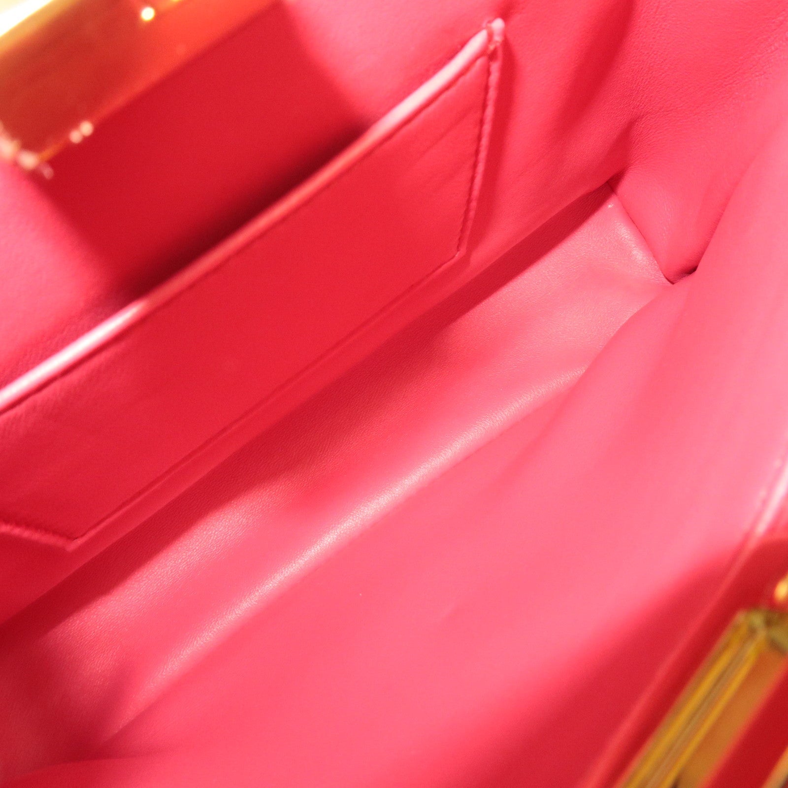 FENDI Mini Peekaboo 2Way Handbag Leather Pink Gold HDW 8BN244 *Dust bag, Strap, Rain cover